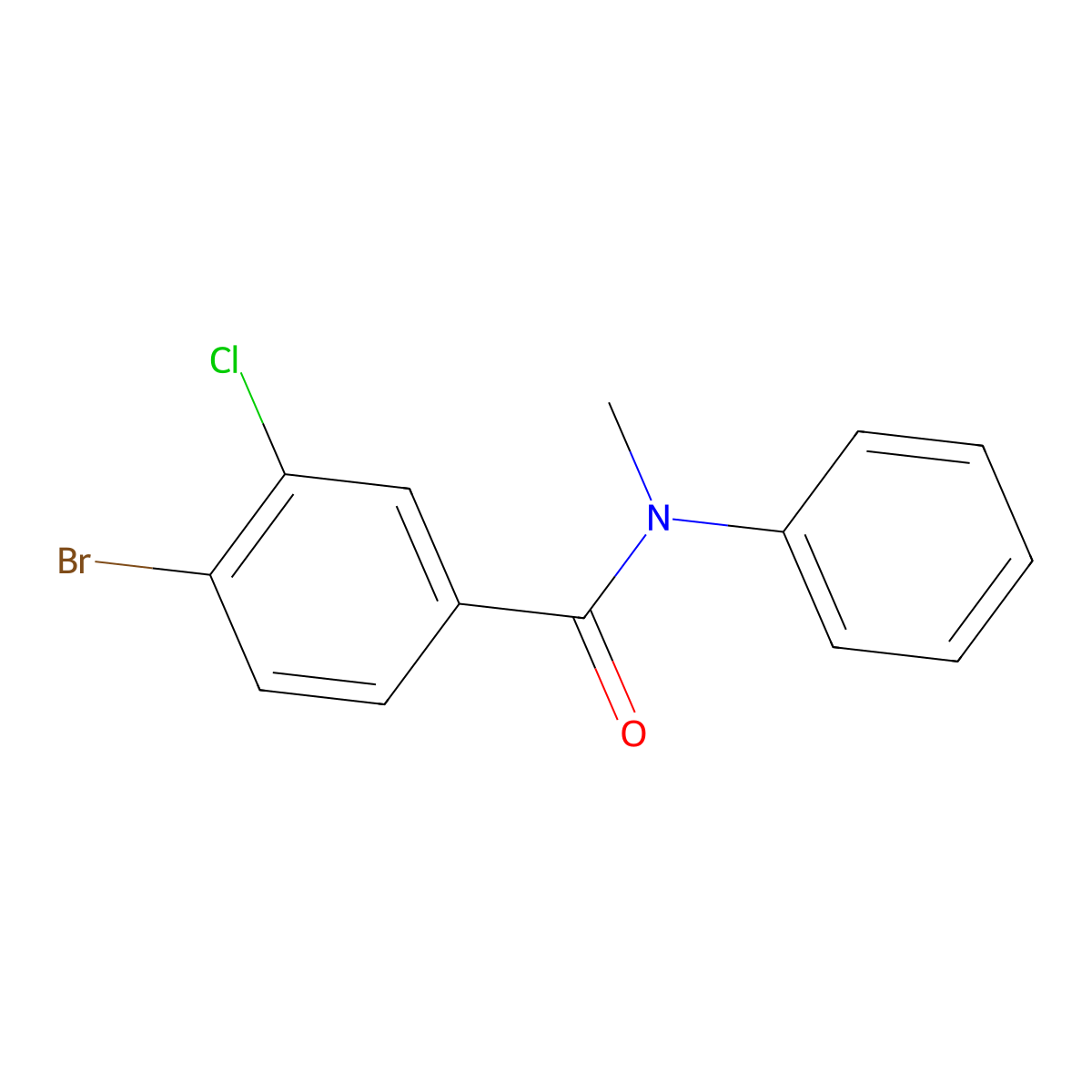 4-bromo-3-chloro-N-methyl-N-phenylbenzamide molecular structure, CAS 1529257-64-4