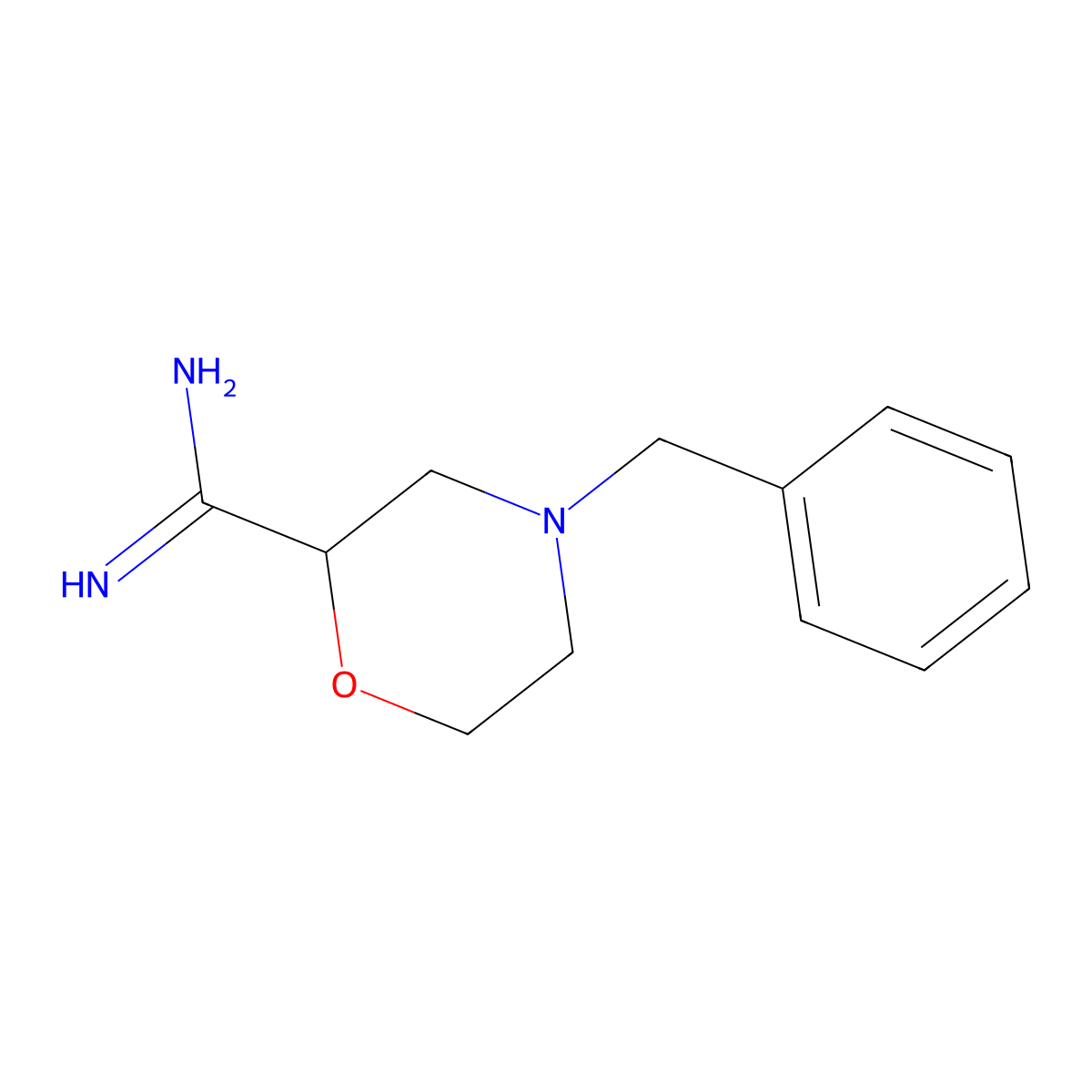 4-Benzylmorpholine-2-carboximidamide molecular structure, CAS 1529261-96-8