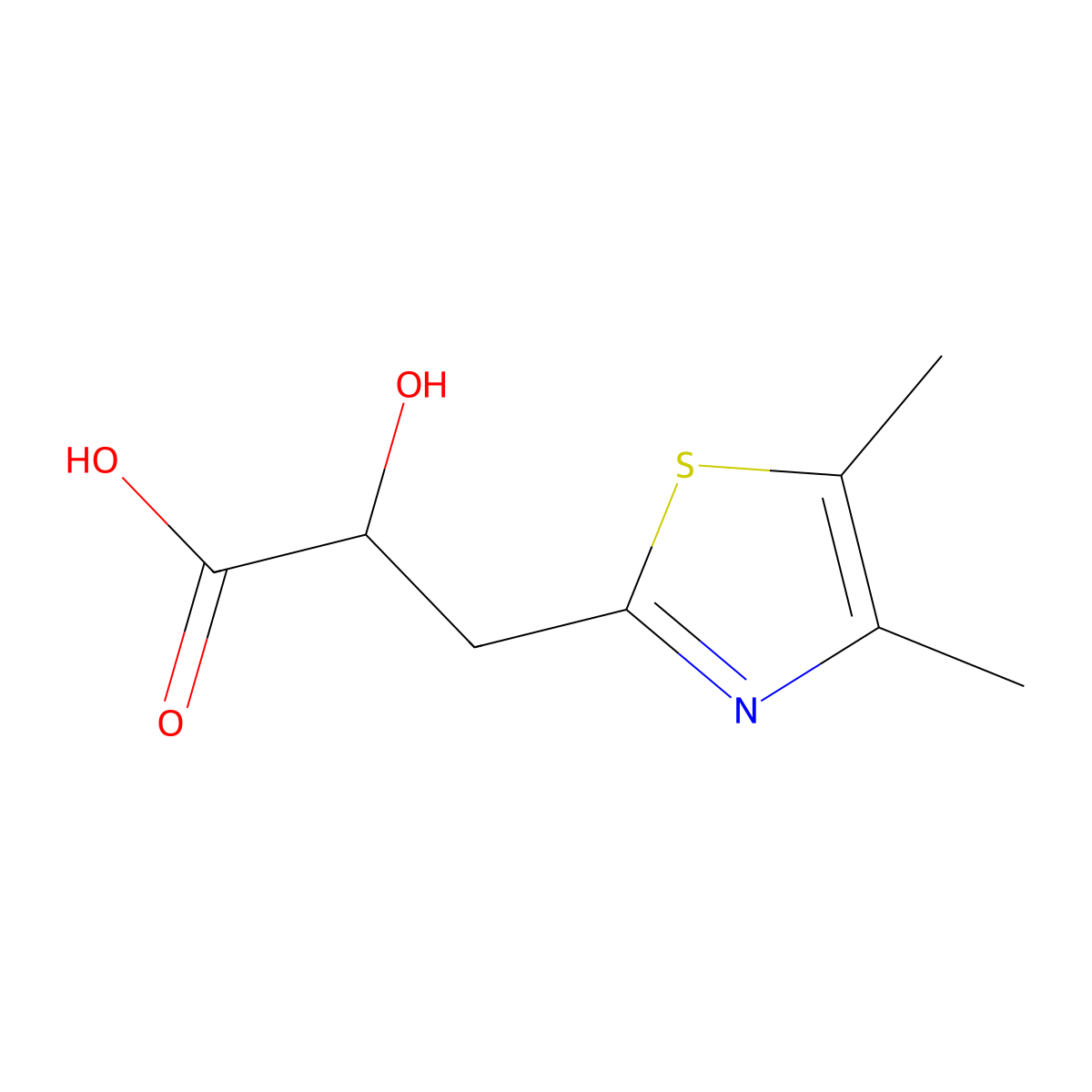 3-(Dimethyl-1,3-thiazol-2-yl)-2-hydroxypropanoic acid molecular structure, CAS 1529264-39-8