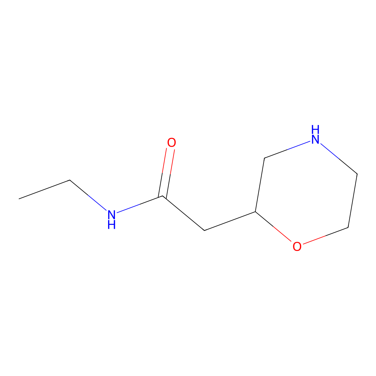 N-Ethyl-2-(morpholin-2-YL)acetamide molecular structure, CAS 1529270-40-3