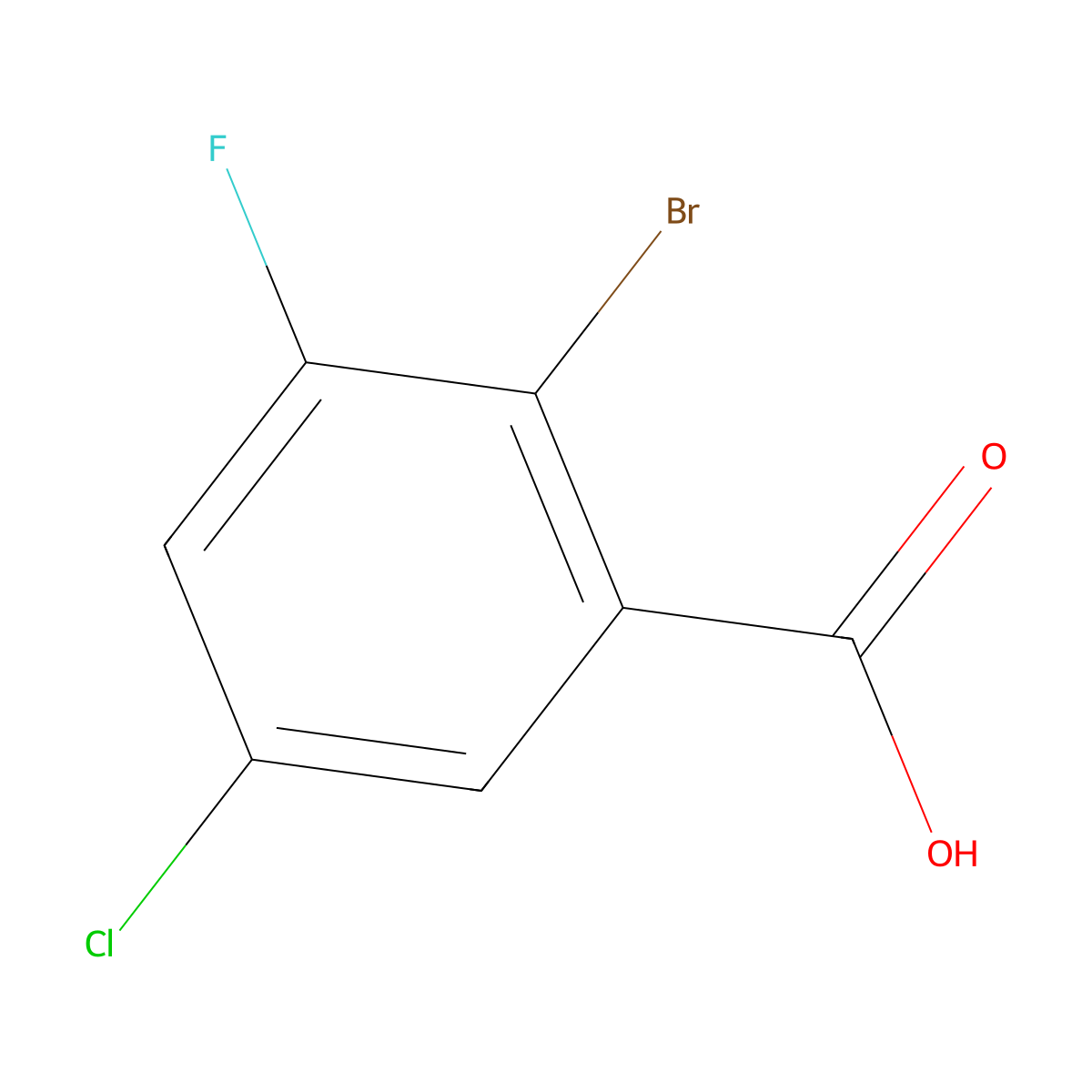 2-Bromo-5-chloro-3-fluorobenzoic acid molecular structure, CAS 1529288-48-9