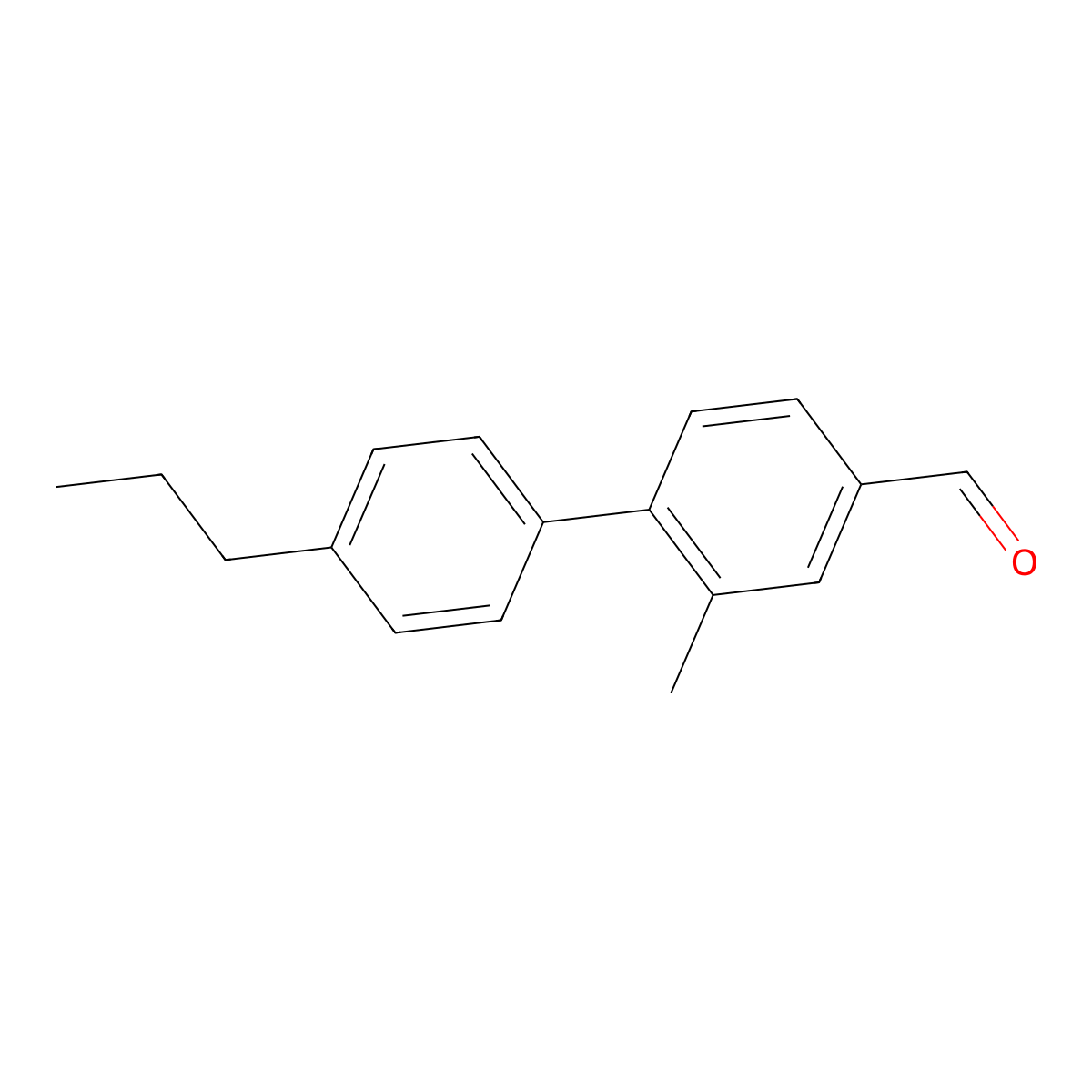 3-Methyl-4-(4-propylphenyl)benzaldehyde molecular structure, CAS 1529292-90-7