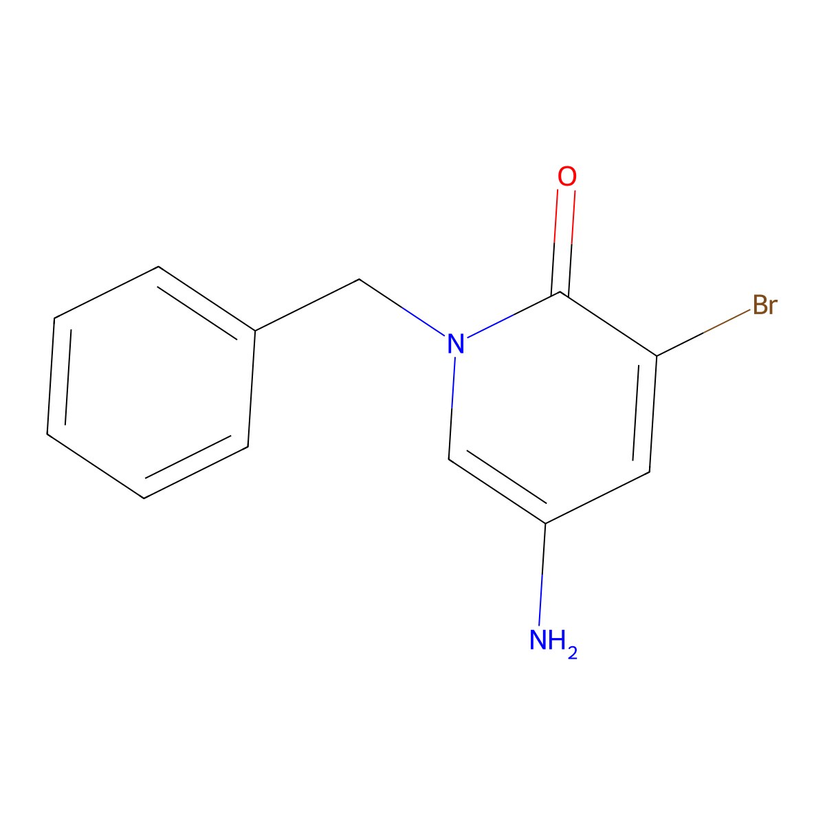 5-Amino-1-benzyl-3-bromo-1,2-dihydropyridin-2-one molecular structure, CAS 1529339-21-6