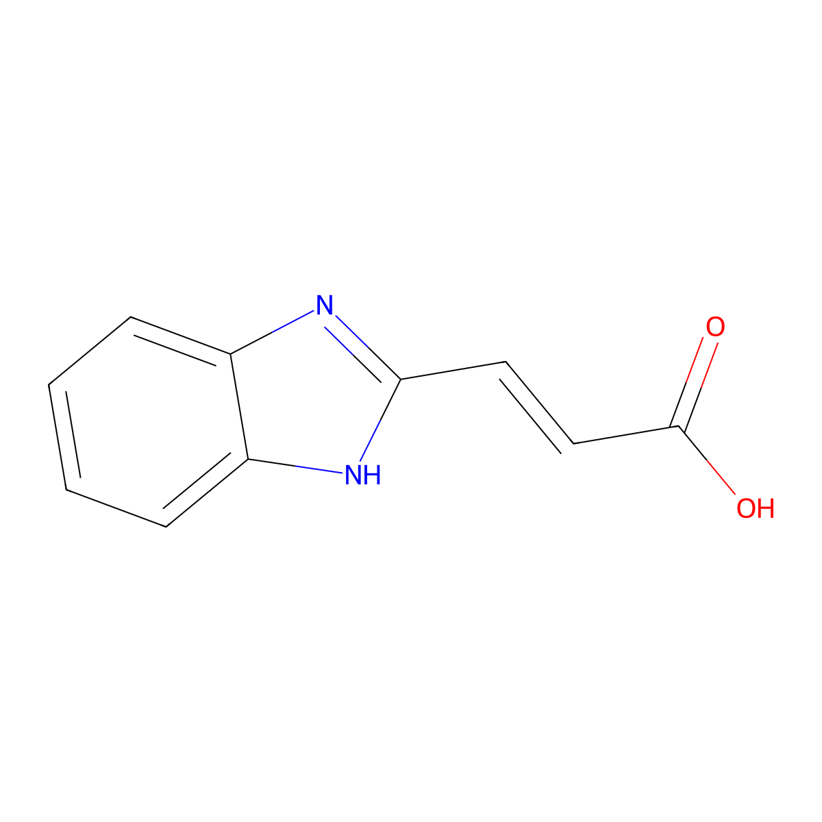 (E)-3-(1H-benzo[d]imidazol-2-yl)acrylic acid molecular structure, CAS 152935-66-5