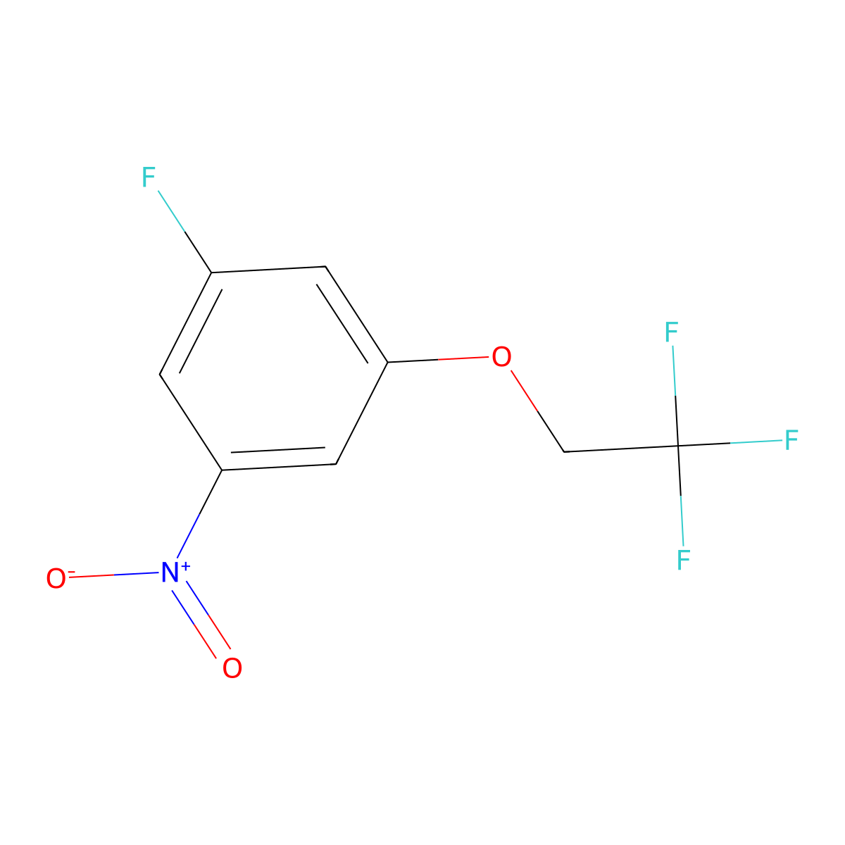 3-Fluoro-5-(2,2,2-trifluoroethoxy)nitrobenzene molecular structure, CAS 1529357-37-6