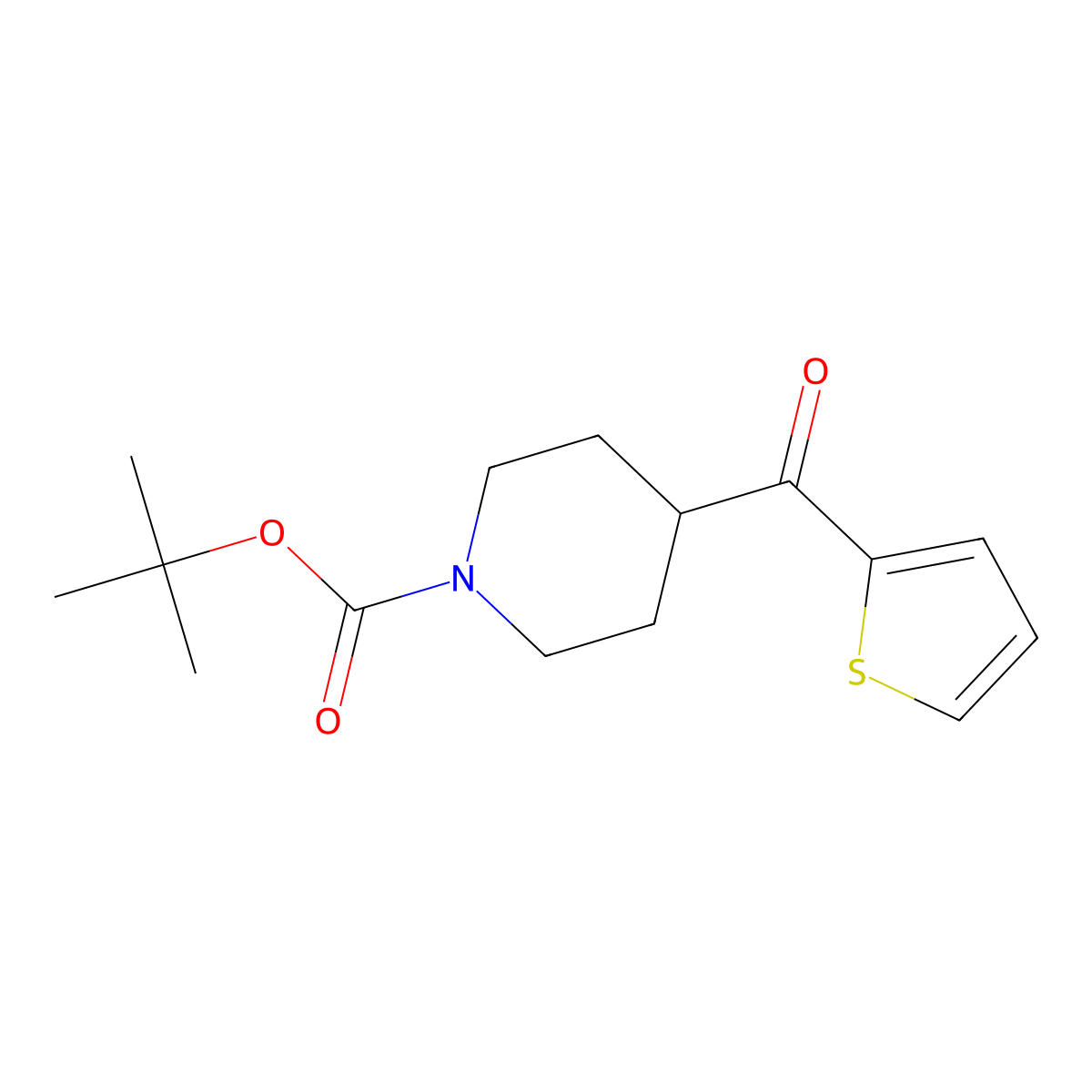 Tert-butyl 4-(thiophene-2-carbonyl)piperidine-1-carboxylate molecular structure, CAS 152936-77-1