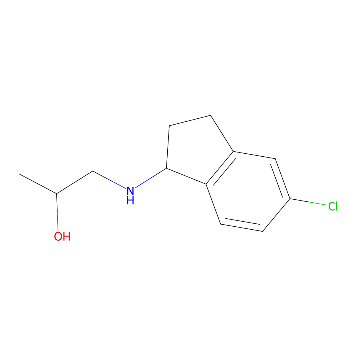 1-[(5-Chloro-2,3-dihydro-1H-inden-1-yl)amino]propan-2-ol molecular structure, CAS 1529361-12-3