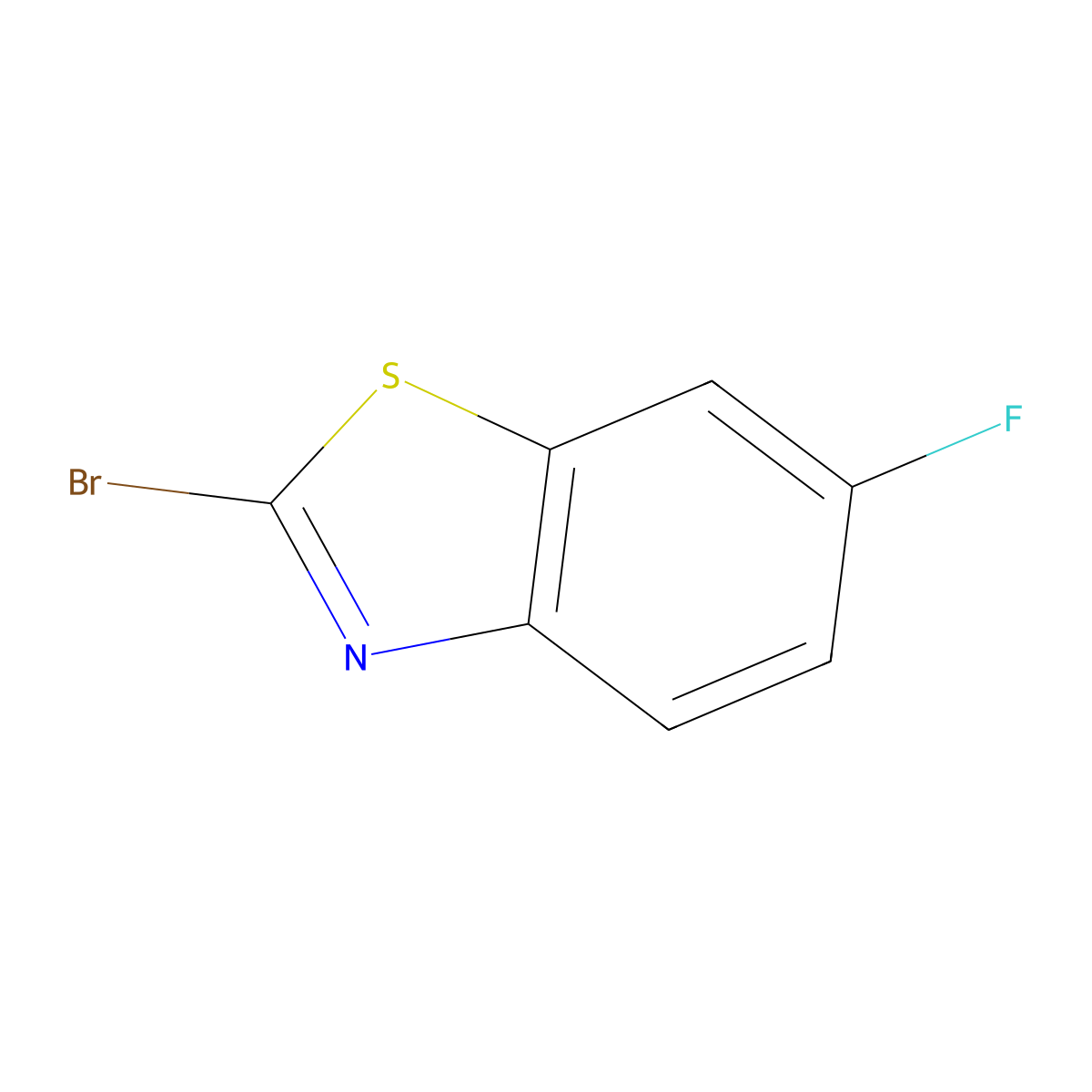 2-Bromo-6-fluoro-1,3-benzothiazole molecular structure, CAS 152937-04-7