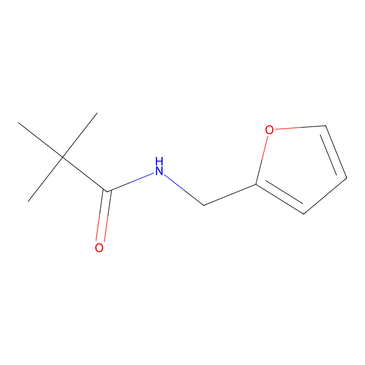 N-(furan-2-ylmethyl)-2,2-dimethylpropanamide molecular structure, CAS 152937-53-6