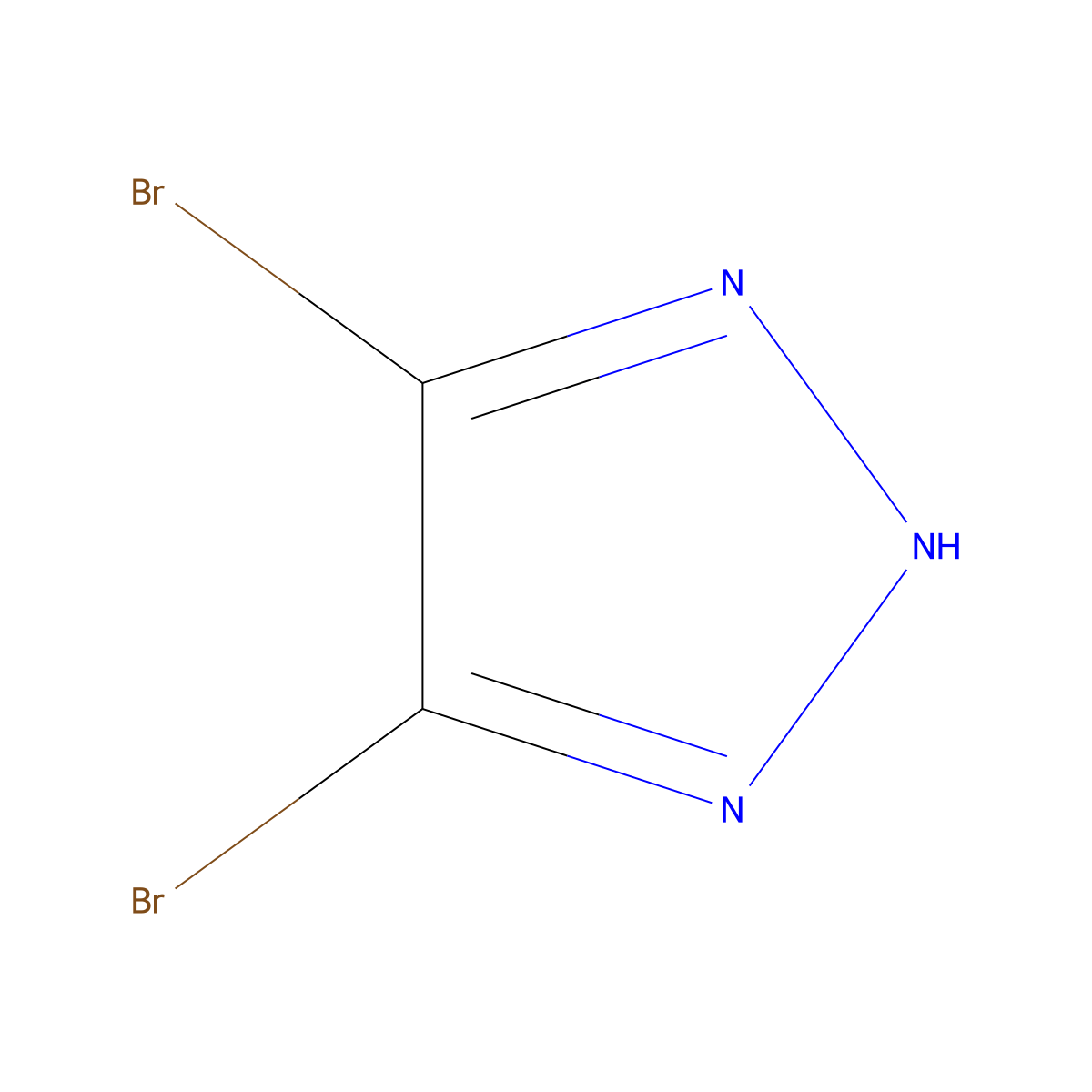 4,5-Dibromo-1H-1,2,3-triazole molecular structure, CAS 15294-81-2