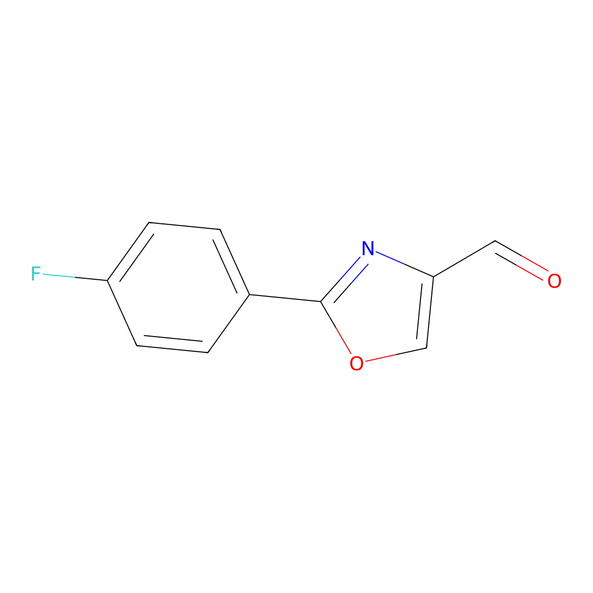 2-(4-Fluoro-phenyl)-oxazole-4-carbaldehyde molecular structure, CAS 152940-51-7