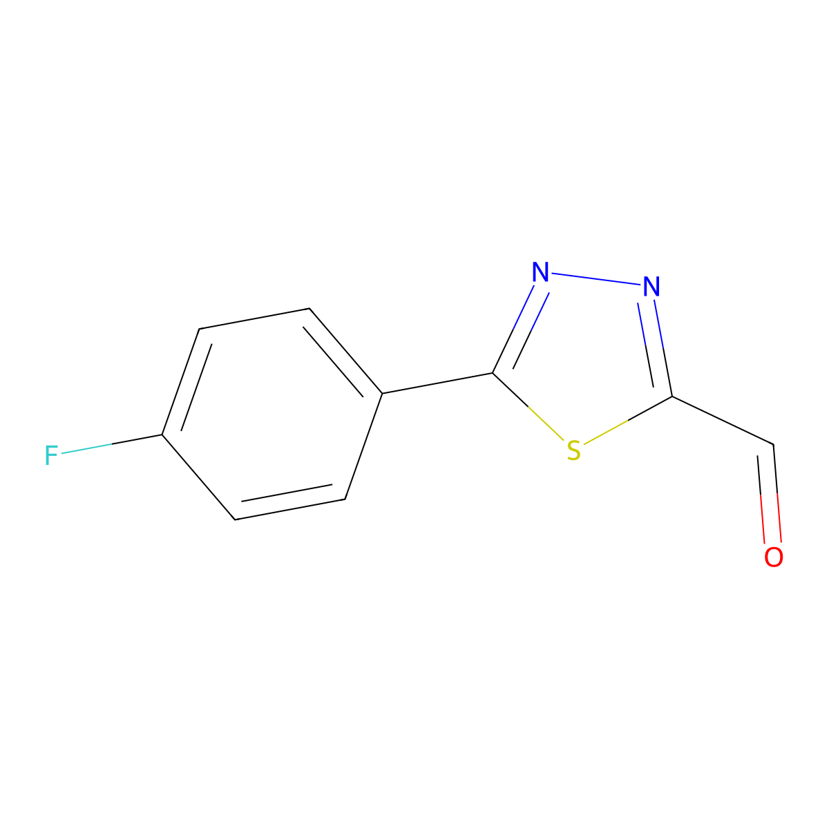 5-(4-Fluorophenyl)-1,3,4-thiadiazole-2-carbaldehyde molecular structure, CAS 152940-52-8