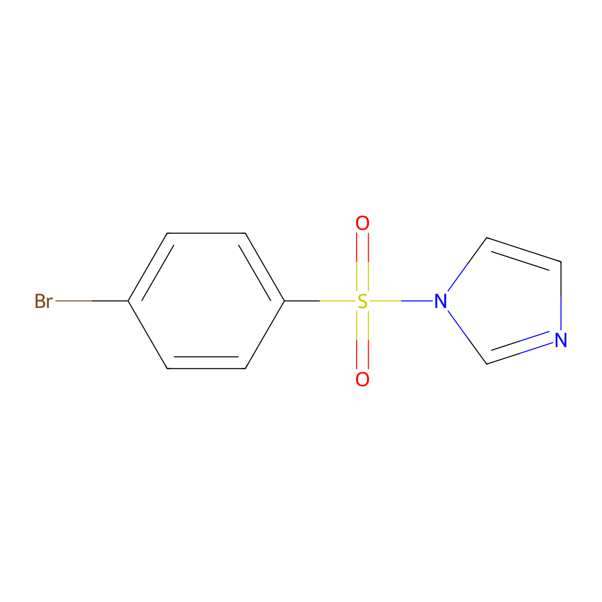 1-[(4-bromophenyl)sulfonyl]-1H-imidazole molecular structure, CAS 152940-76-6