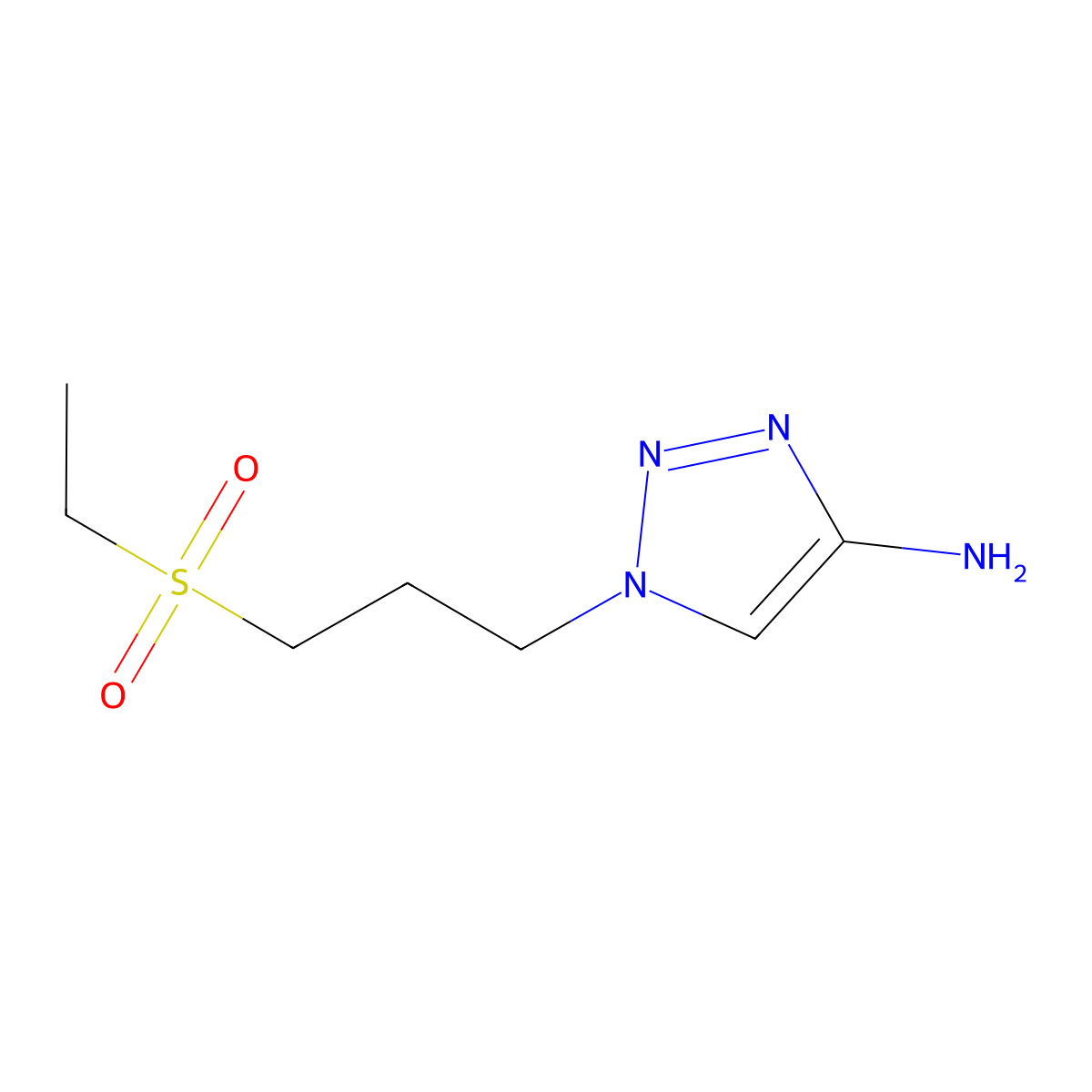 1-(3-(Ethylsulfonyl)propyl)-1h-1,2,3-triazol-4-amine molecular structure, CAS 1529402-91-2