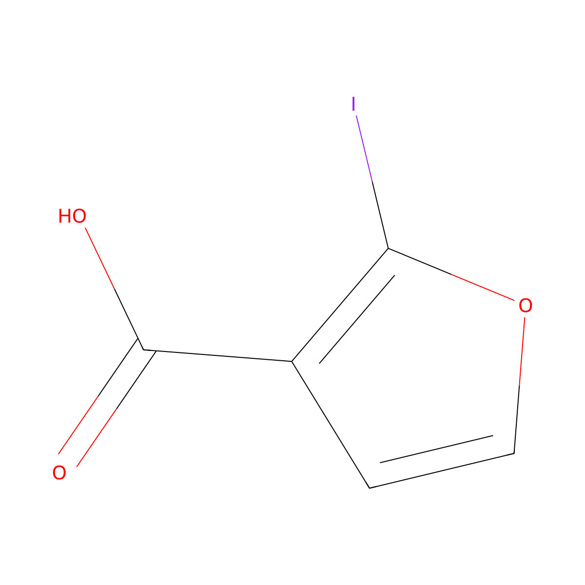 2-Iodofuran-3-carboxylic acid molecular structure, CAS 152941-57-6