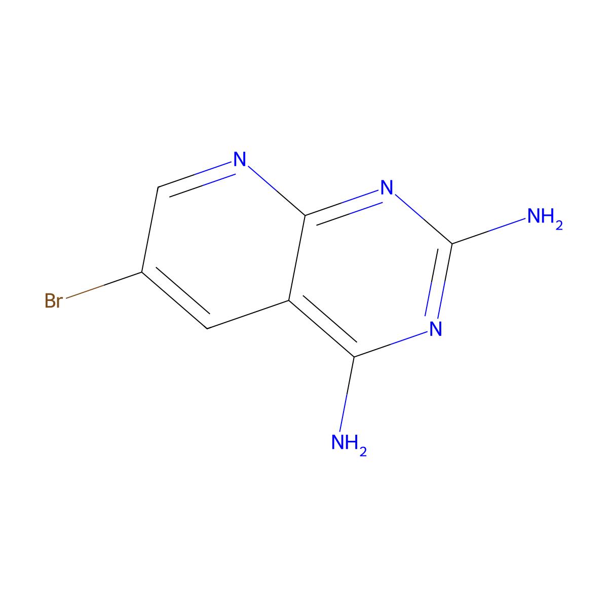 6-Bromopyrido[2,3-d]pyrimidine-2,4-diamine molecular structure, CAS 152941-69-0