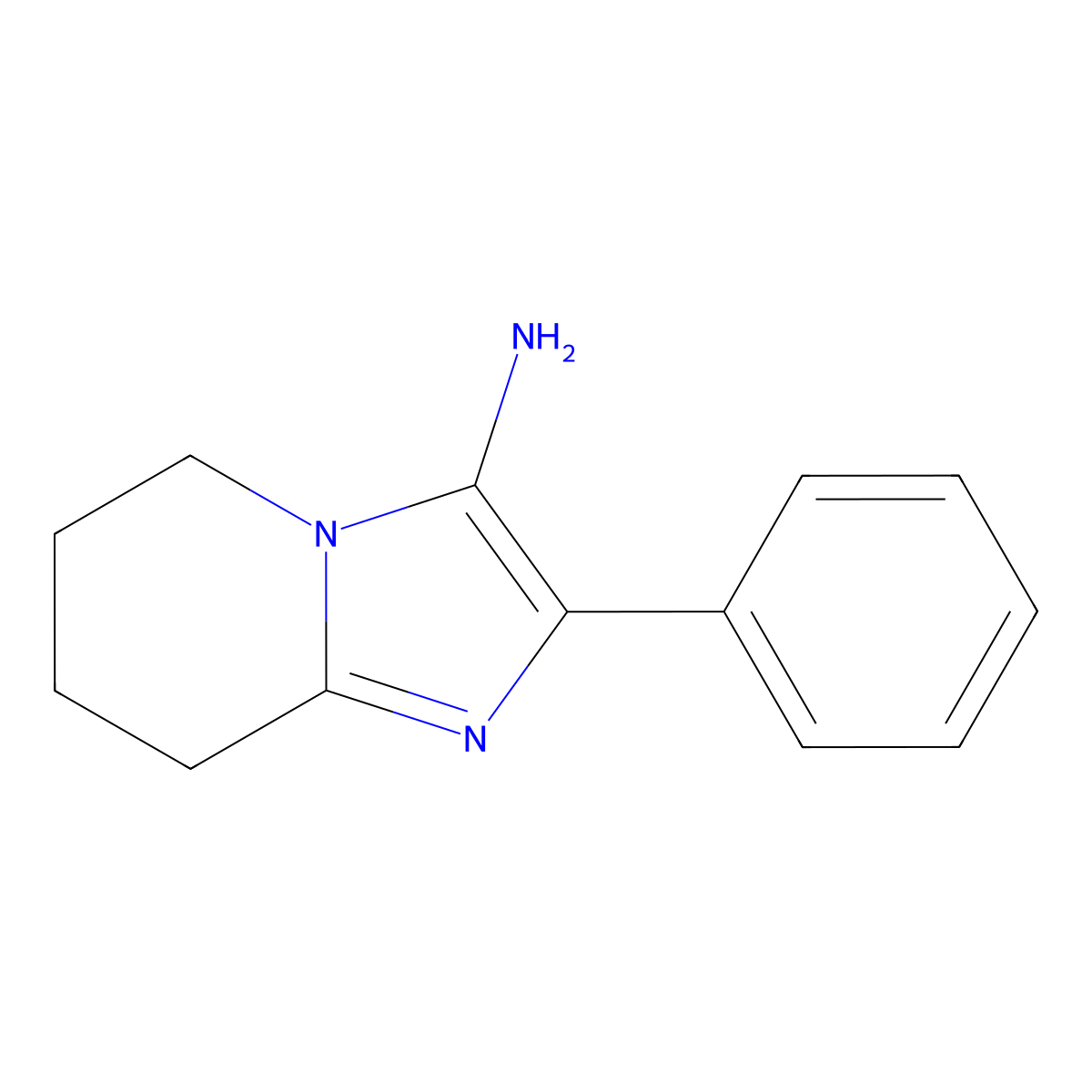 2-Phenyl-5H,6H,7H,8H-imidazo[1,2-a]pyridin-3-amine molecular structure, CAS 1529424-91-6