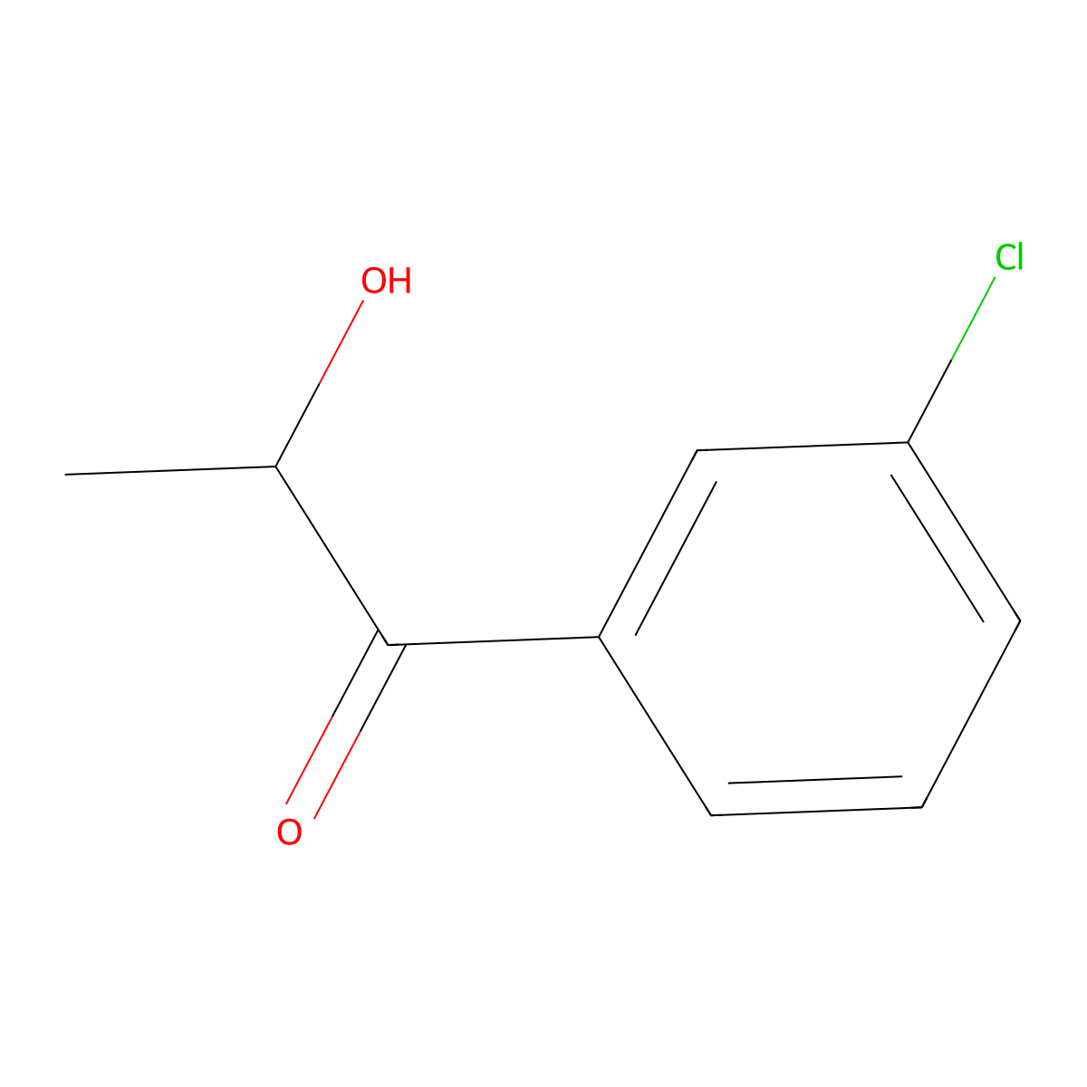 1-(3-Chlorophenyl)-2-hydroxypropan-1-one molecular structure, CAS 152943-33-4
