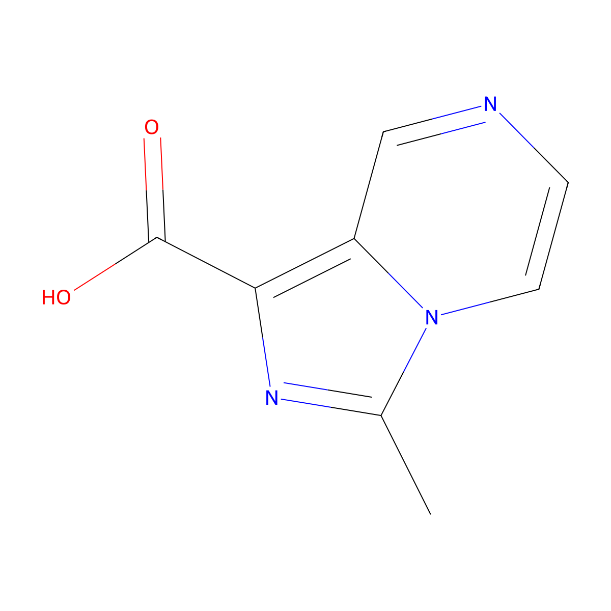 3-Methylimidazo[1,5-a]pyrazine-1-carboxylic acid molecular structure, CAS 1529532-73-7