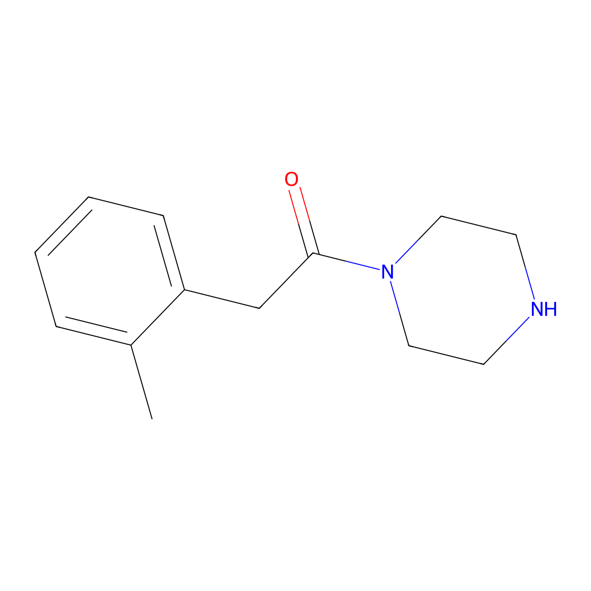 2-(2-Methylphenyl)-1-(piperazin-1-yl)ethan-1-one molecular structure, CAS 152954-98-8