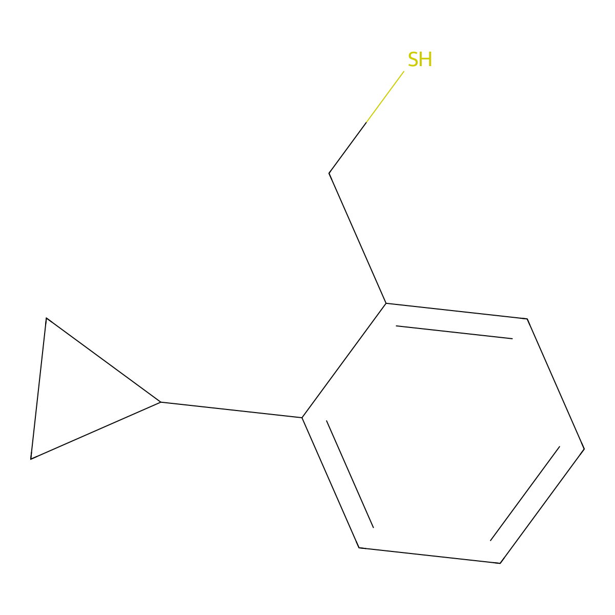 (2-Cyclopropylphenyl)methanethiol molecular structure, CAS 1529545-51-4