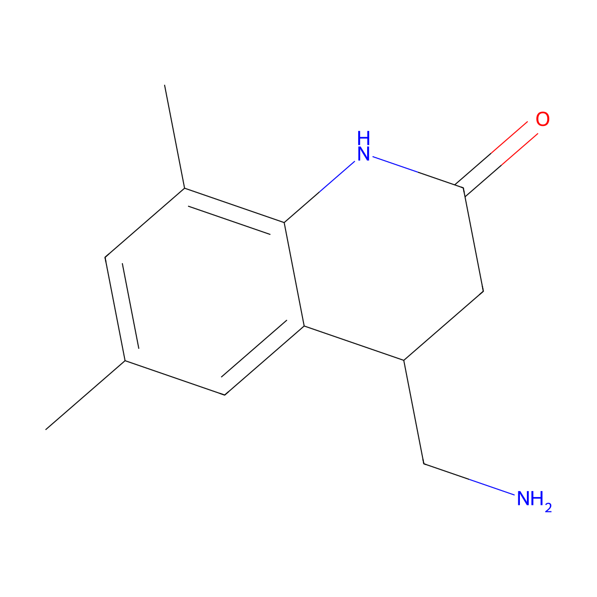 4-(Aminomethyl)-6,8-dimethyl-1,2,3,4-tetrahydroquinolin-2-one molecular structure, CAS 1529580-78-6