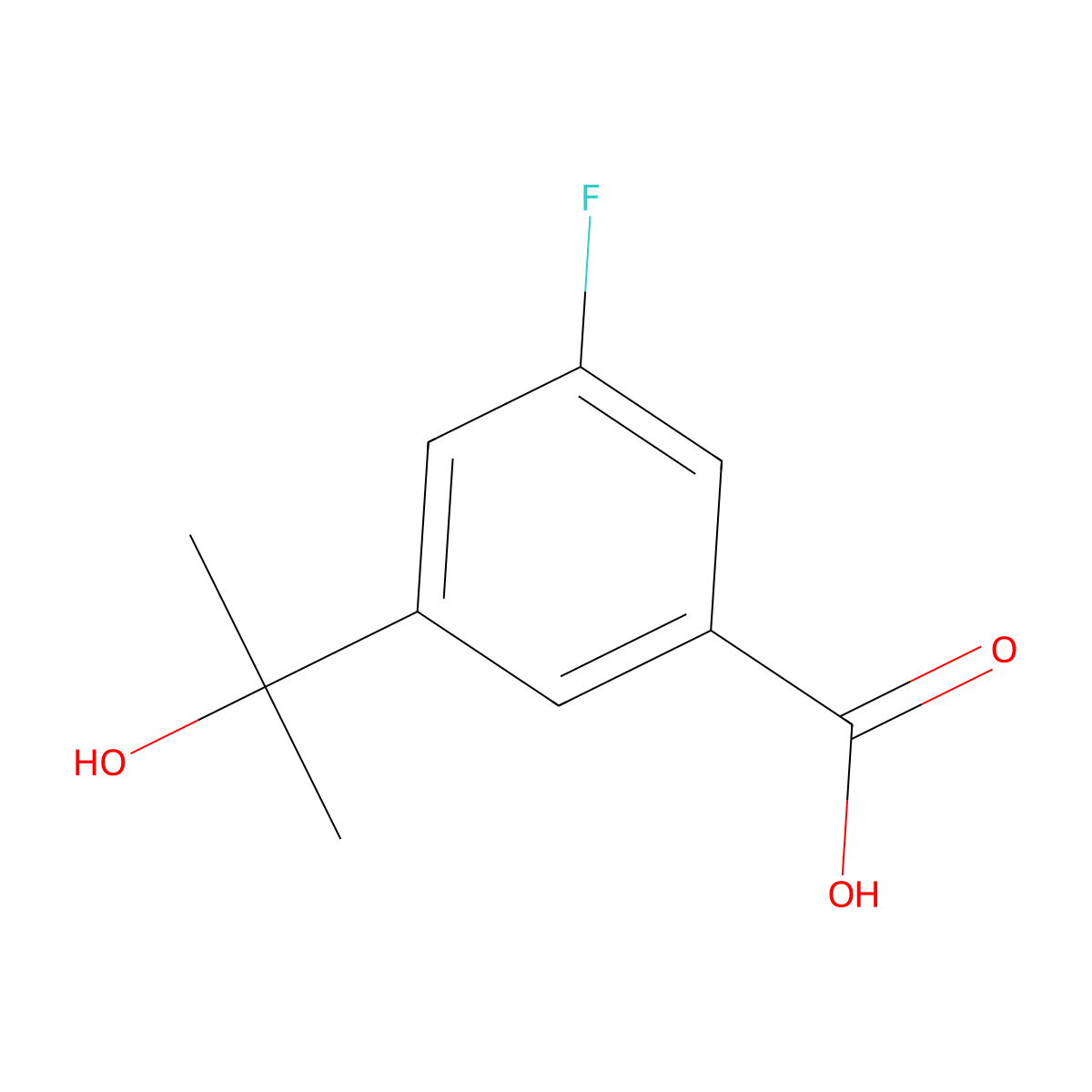 3-Fluoro-5-(2-hydroxypropan-2-yl)benzoic acid molecular structure, CAS 1529581-47-2