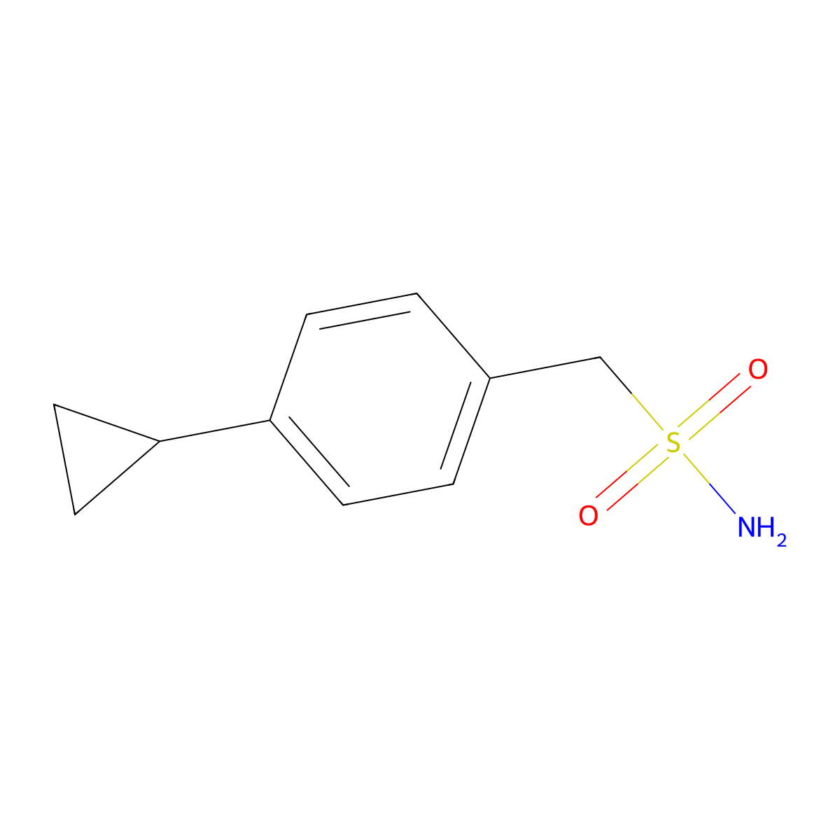(4-Cyclopropylphenyl)methanesulfonamide molecular structure, CAS 1529582-22-6