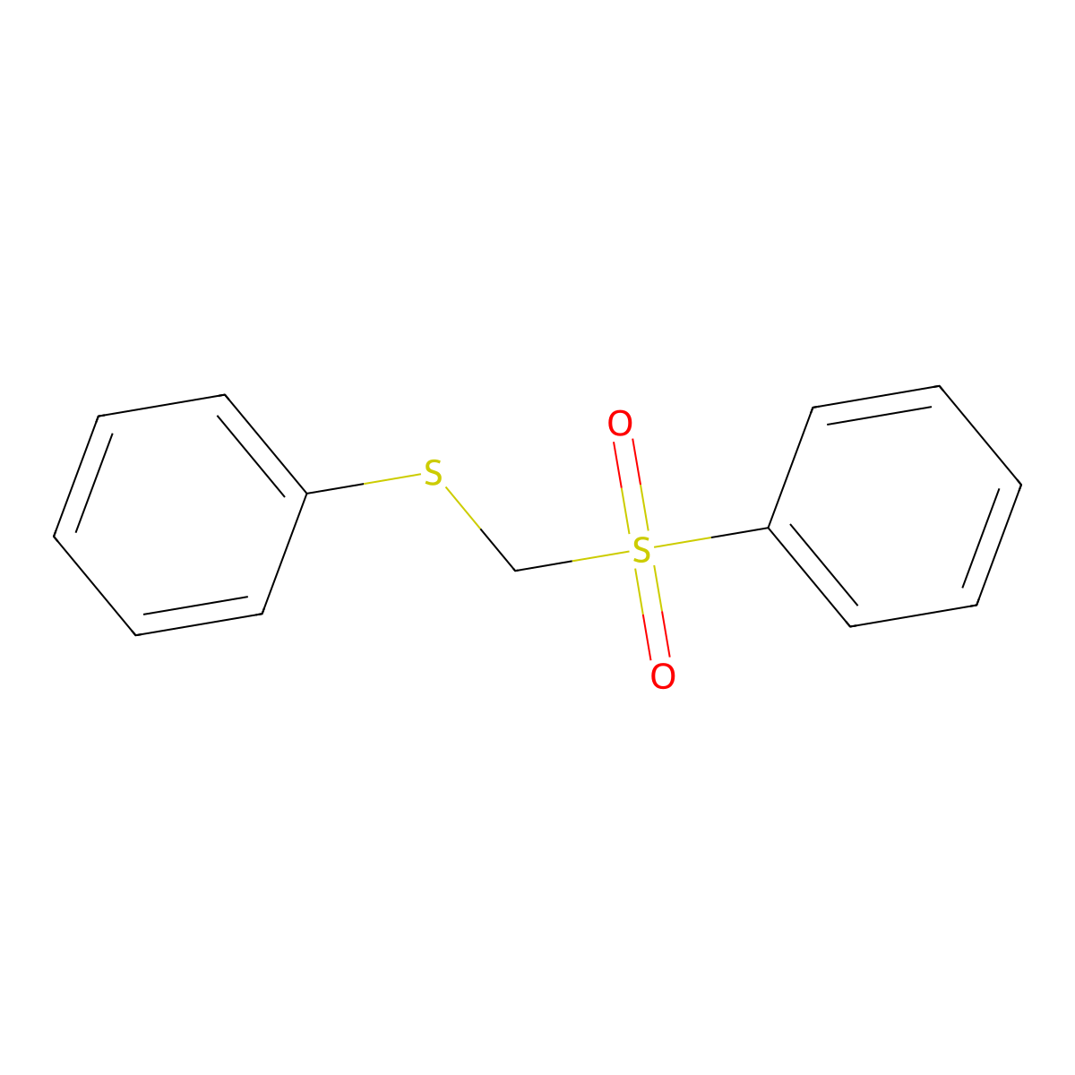 Benzenesulfonylmethylsulfanylbenzene molecular structure, CAS 15296-86-3
