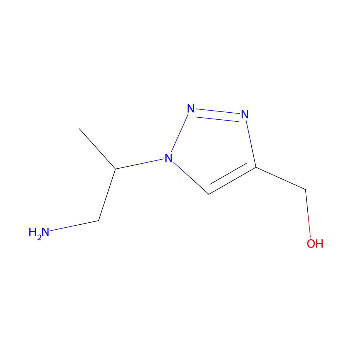 [1-(1-Aminopropan-2-yl)-1H-1,2,3-triazol-4-yl]methanol molecular structure, CAS 1529612-21-2