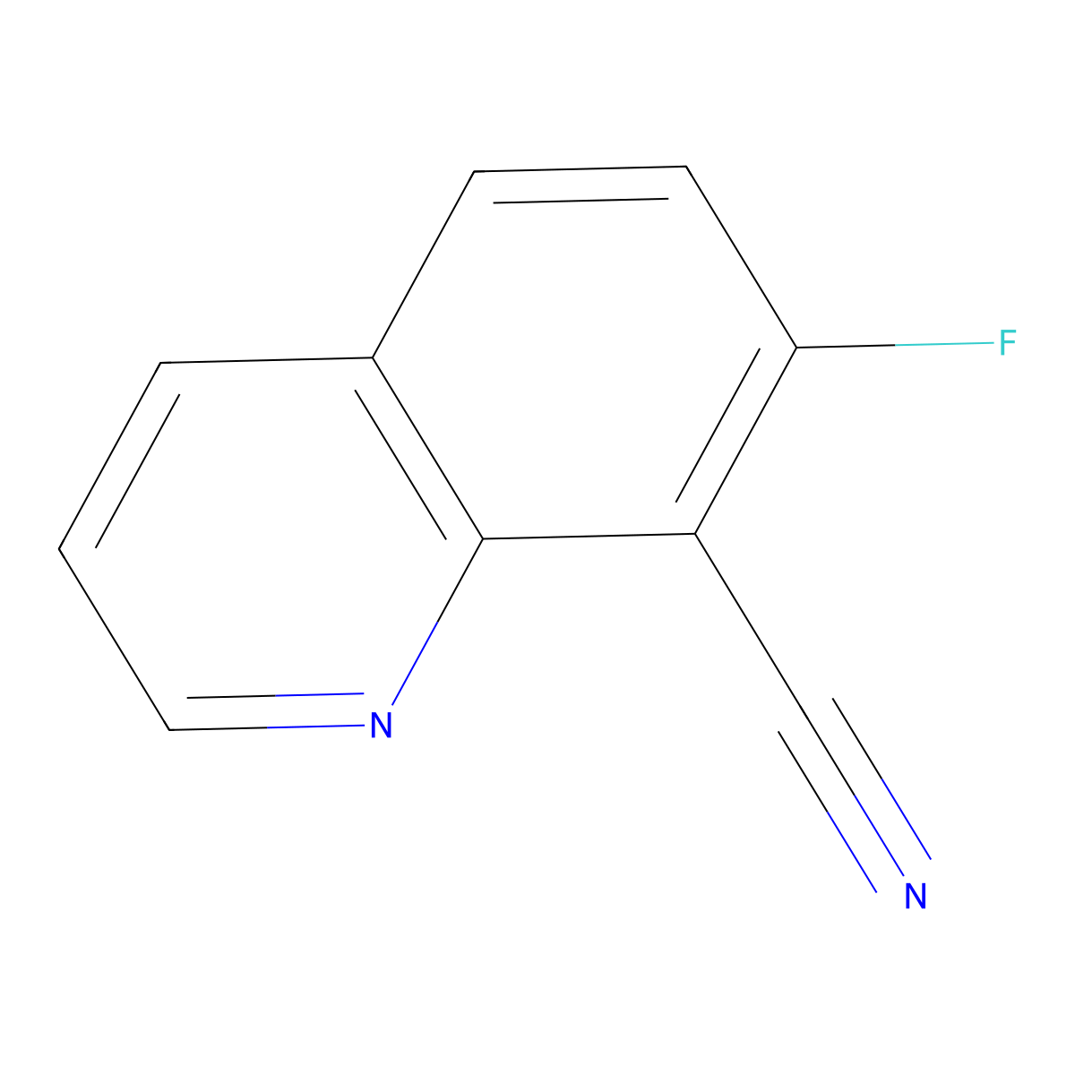 7-Fluoroquinoline-8-carbonitrile molecular structure, CAS 1529615-11-9