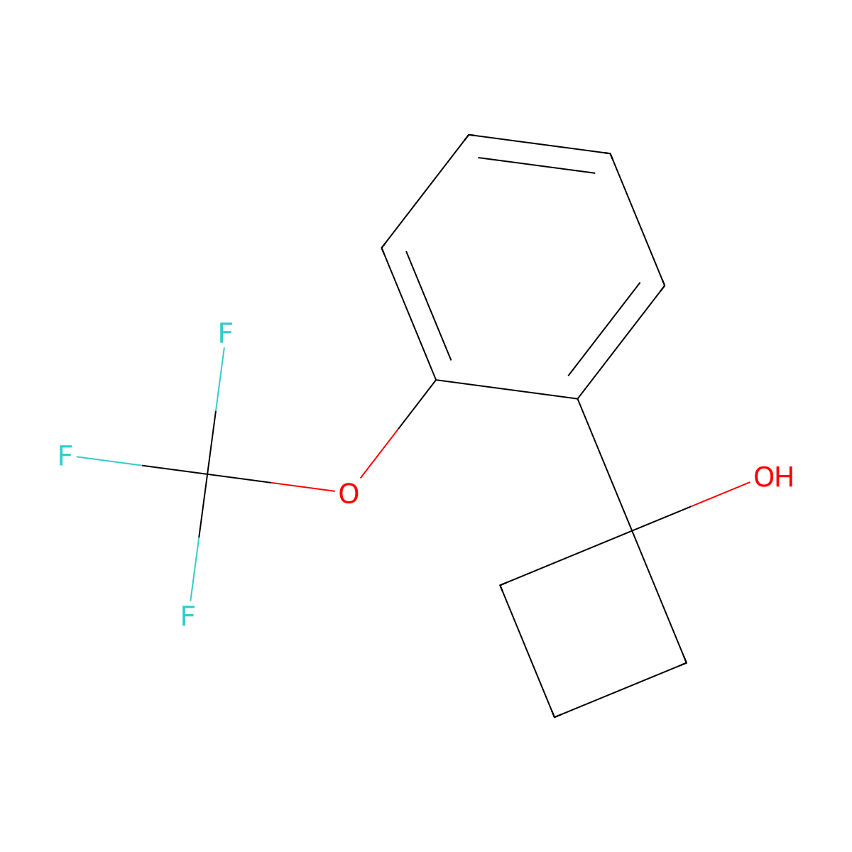 1-(2-(Trifluoromethoxy)phenyl)cyclobutanol molecular structure, CAS 1529635-89-9
