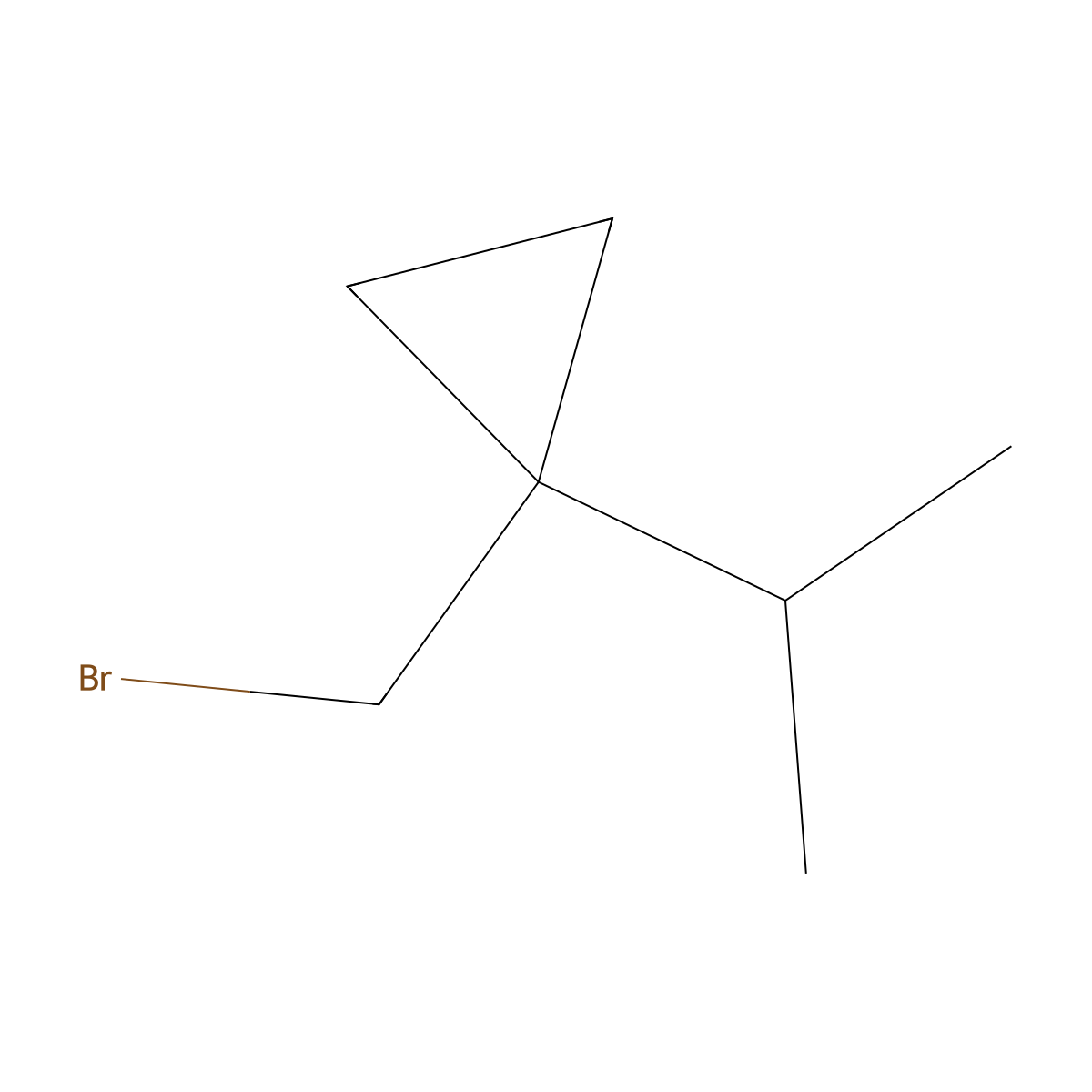 1-(Bromomethyl)-1-(propan-2-yl)cyclopropane molecular structure, CAS 1529644-31-2