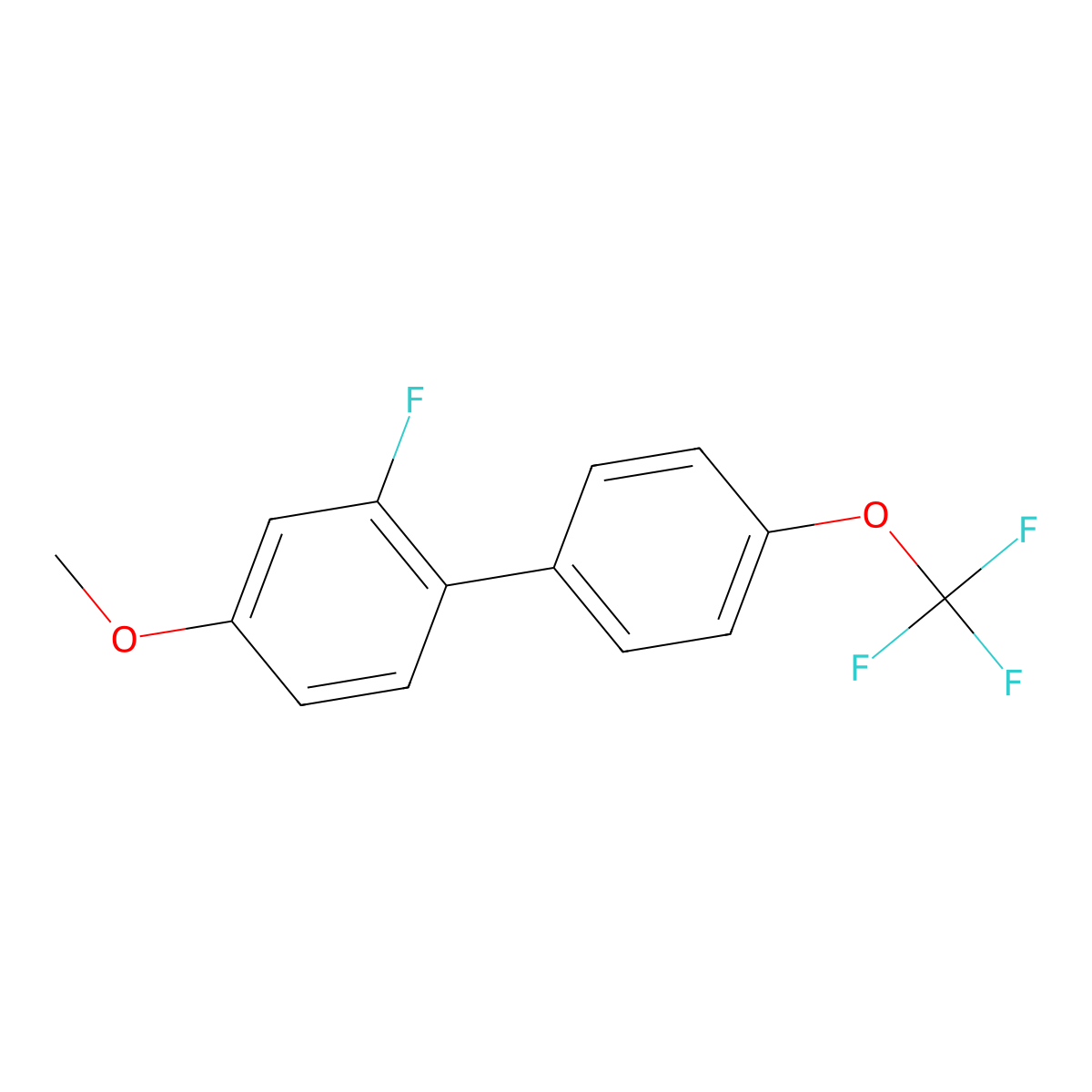 2-Fluoro-4-methoxy-4'-(trifluoromethoxy)-1,1'-biphenyl molecular structure, CAS 152967-10-7