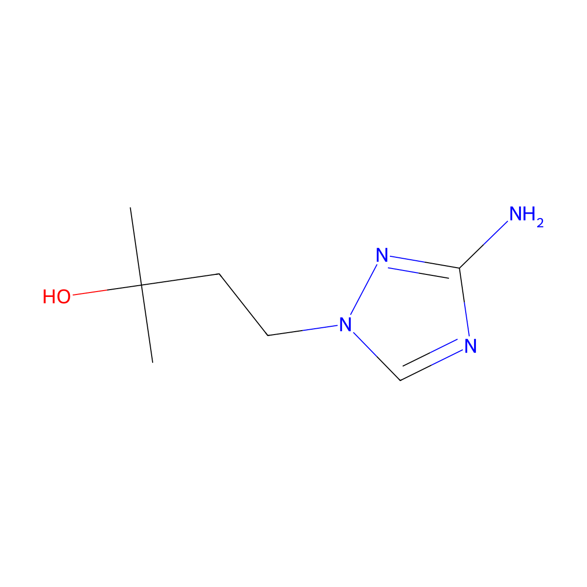 4-(3-amino-1H-1,2,4-triazol-1-yl)-2-methylbutan-2-ol molecular structure, CAS 1529674-95-0