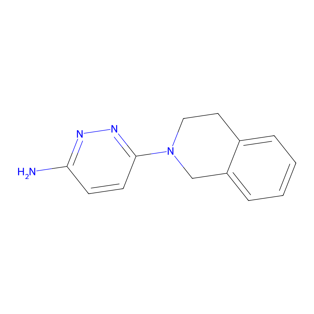 6-(1,2,3,4-Tetrahydroisoquinolin-2-yl)pyridazin-3-amine molecular structure, CAS 1529685-10-6