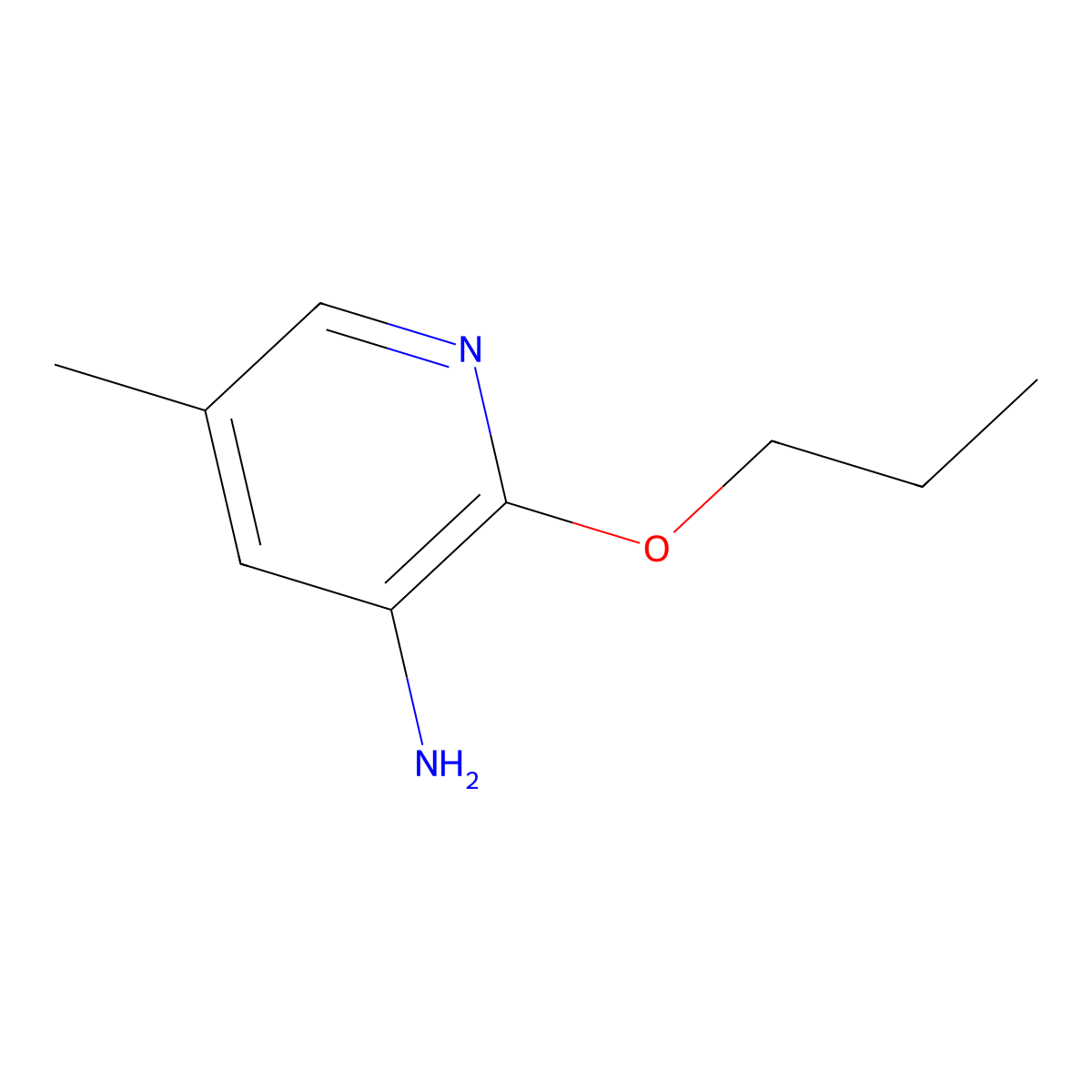 5-Methyl-2-propoxypyridin-3-amine molecular structure, CAS 1529687-39-5