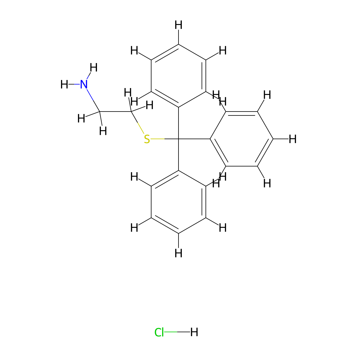 2-(Tritylthio)ethylamine hydrochloride molecular structure, CAS 15297-43-5