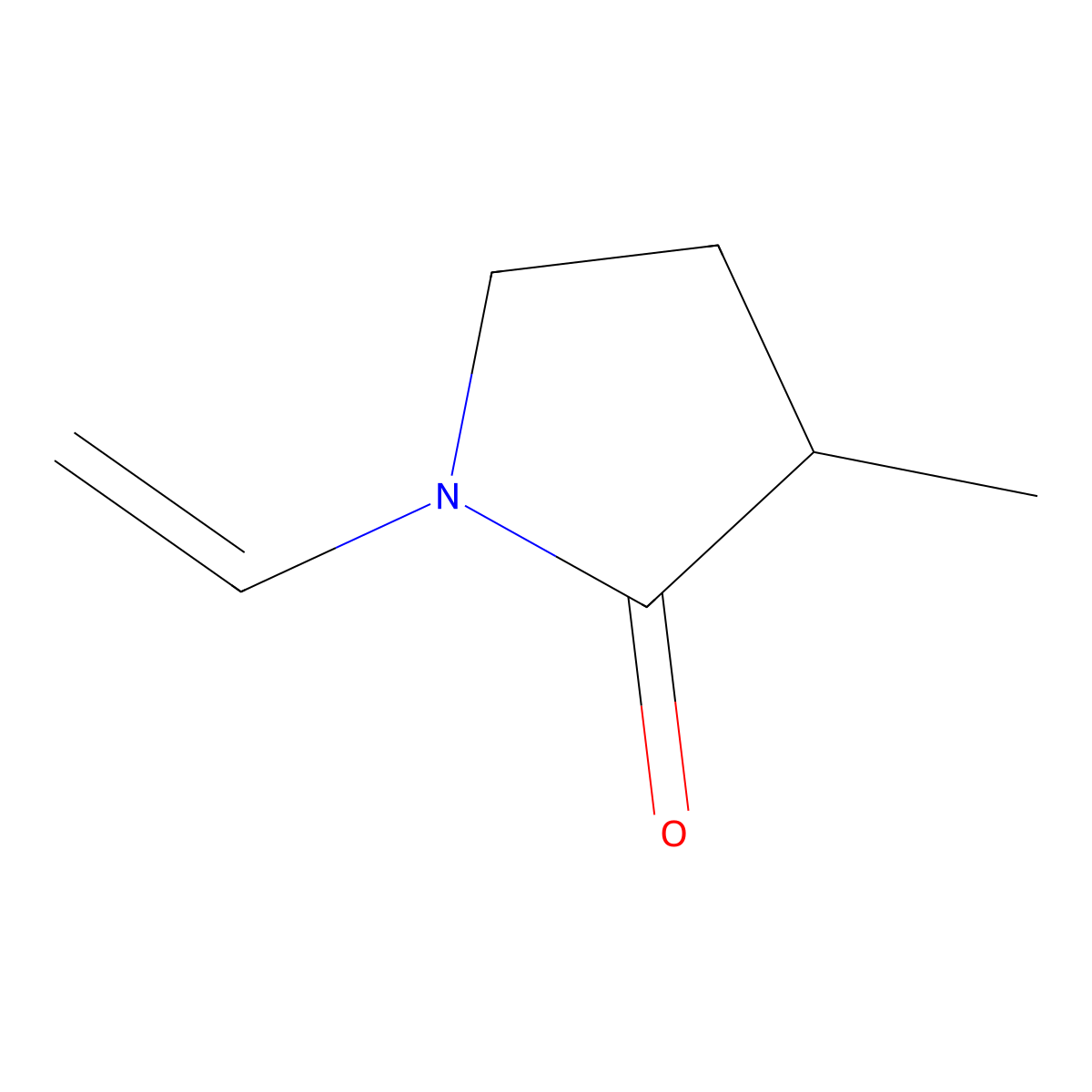 1-Ethenyl-3-methylpyrrolidin-2-one molecular structure, CAS 15297-59-3