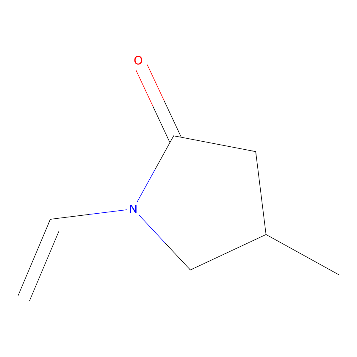 1-Ethenyl-4-methylpyrrolidin-2-one molecular structure, CAS 15297-60-6