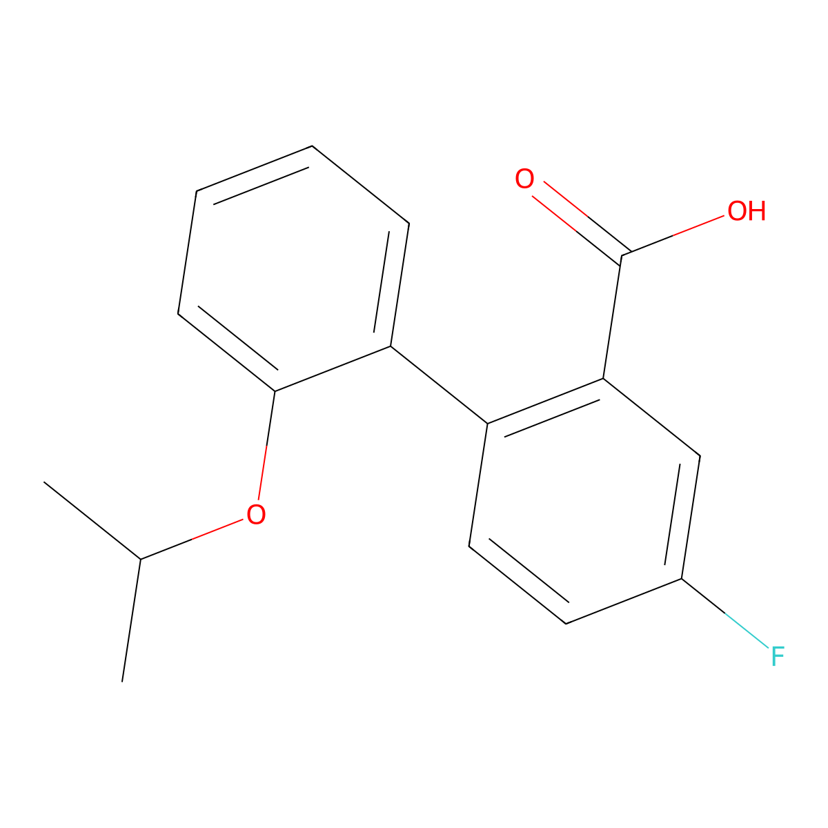 4-Fluoro-2'-(1-methylethoxy)[1,1'-biphenyl]-2-carboxylic acid molecular structure, CAS 1529707-15-0