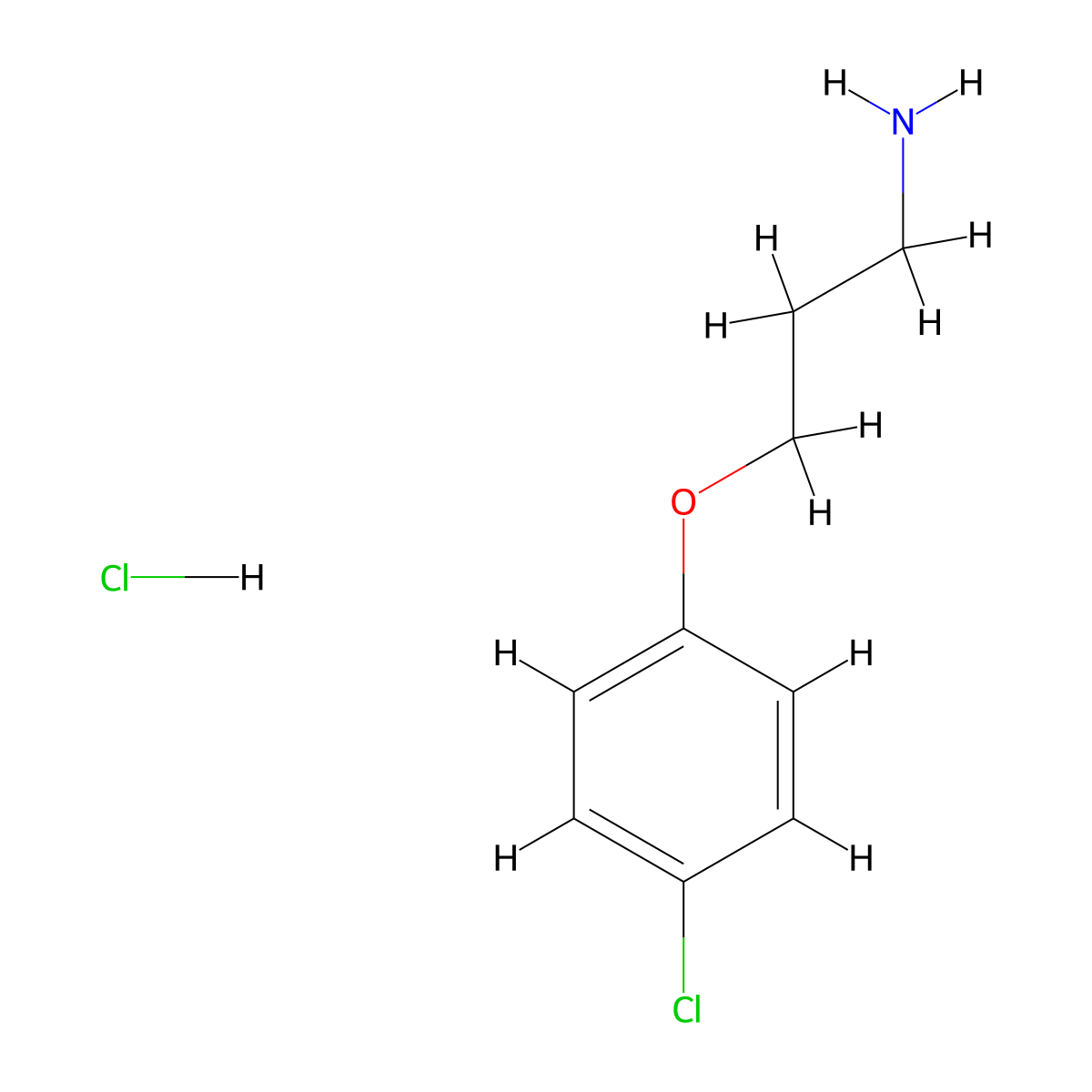 3-(4-Chlorophenoxy)propan-1-amine hydrochloride molecular structure, CAS 152973-80-3