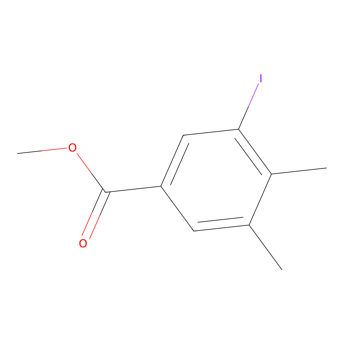 Methyl 3-iodo-4,5-dimethylbenzoate molecular structure, CAS 1529736-58-0