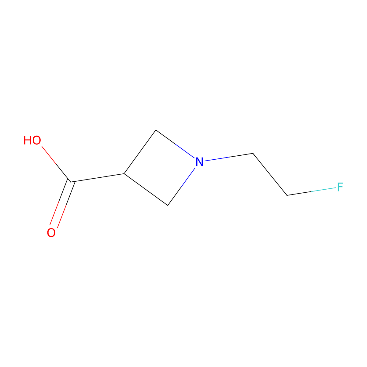 1-(2-Fluoroethyl)azetidine-3-carboxylic acid molecular structure, CAS 1529745-93-4