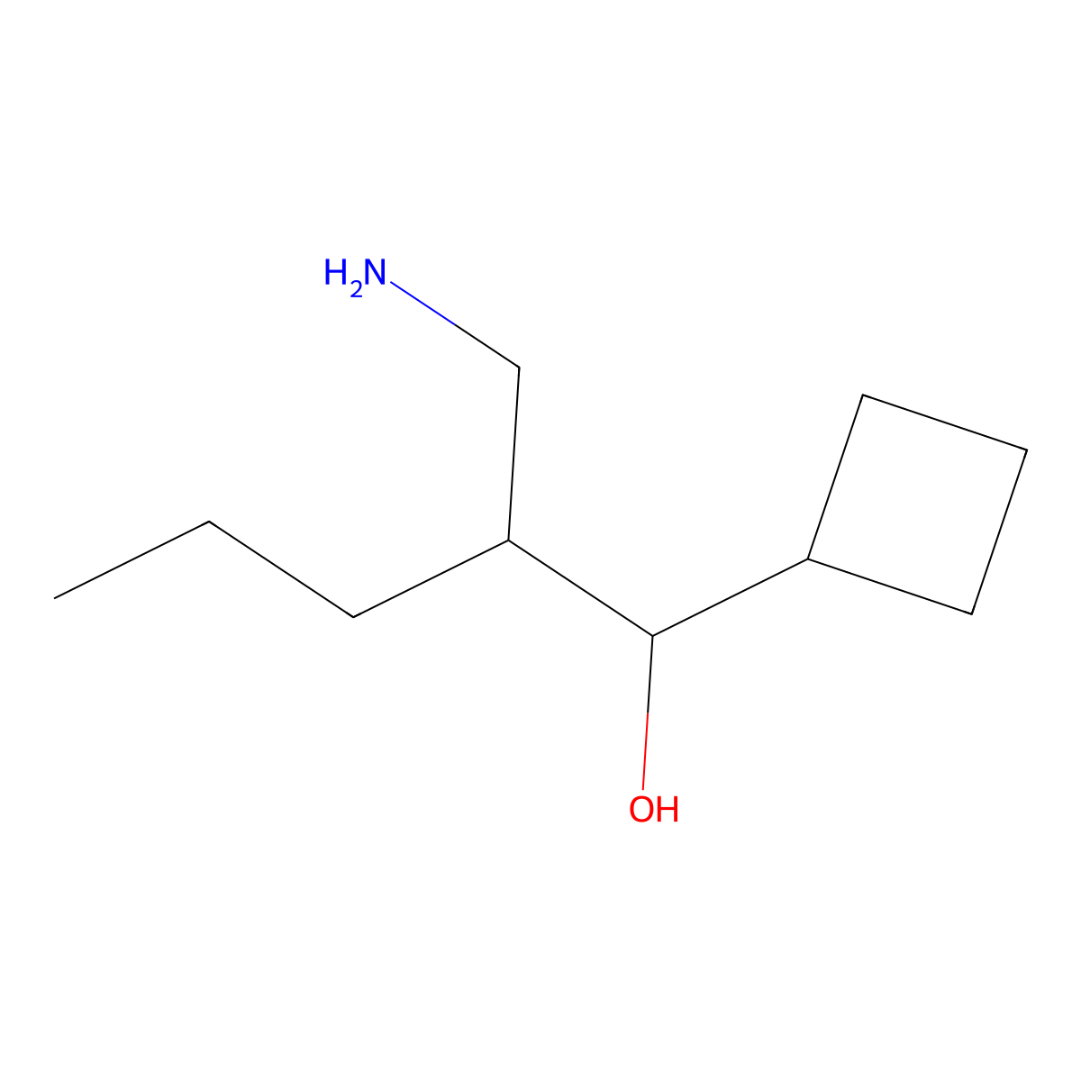 2-(Aminomethyl)-1-cyclobutylpentan-1-ol molecular structure, CAS 1529755-11-0