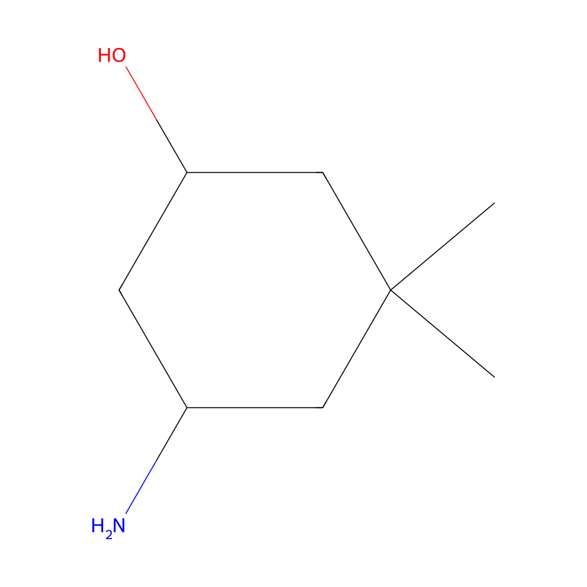 5-Amino-3,3-dimethylcyclohexan-1-ol molecular structure, CAS 1529781-98-3