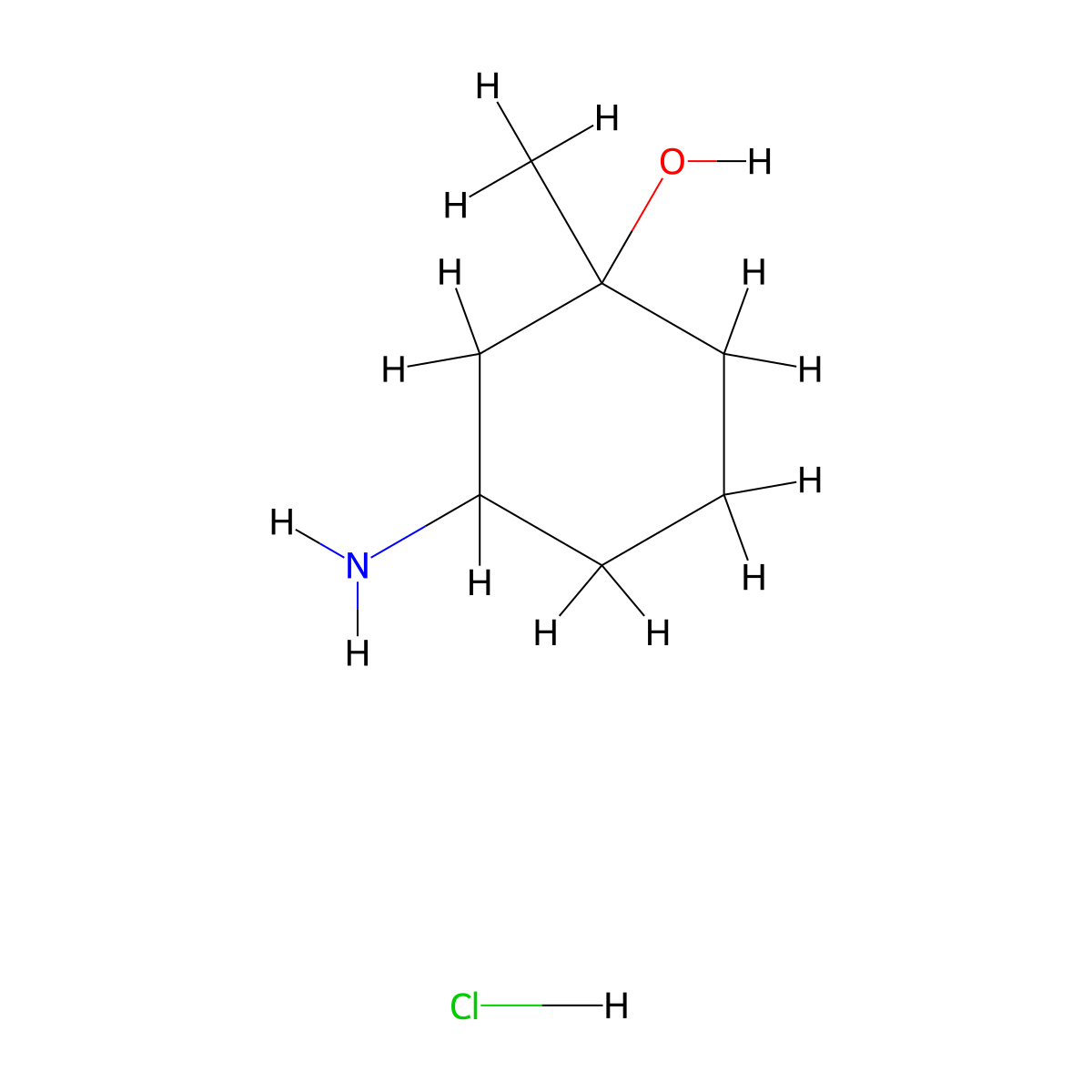 3-Amino-1-methyl-cyclohexanol hydrochloride molecular structure, CAS 1529782-20-4
