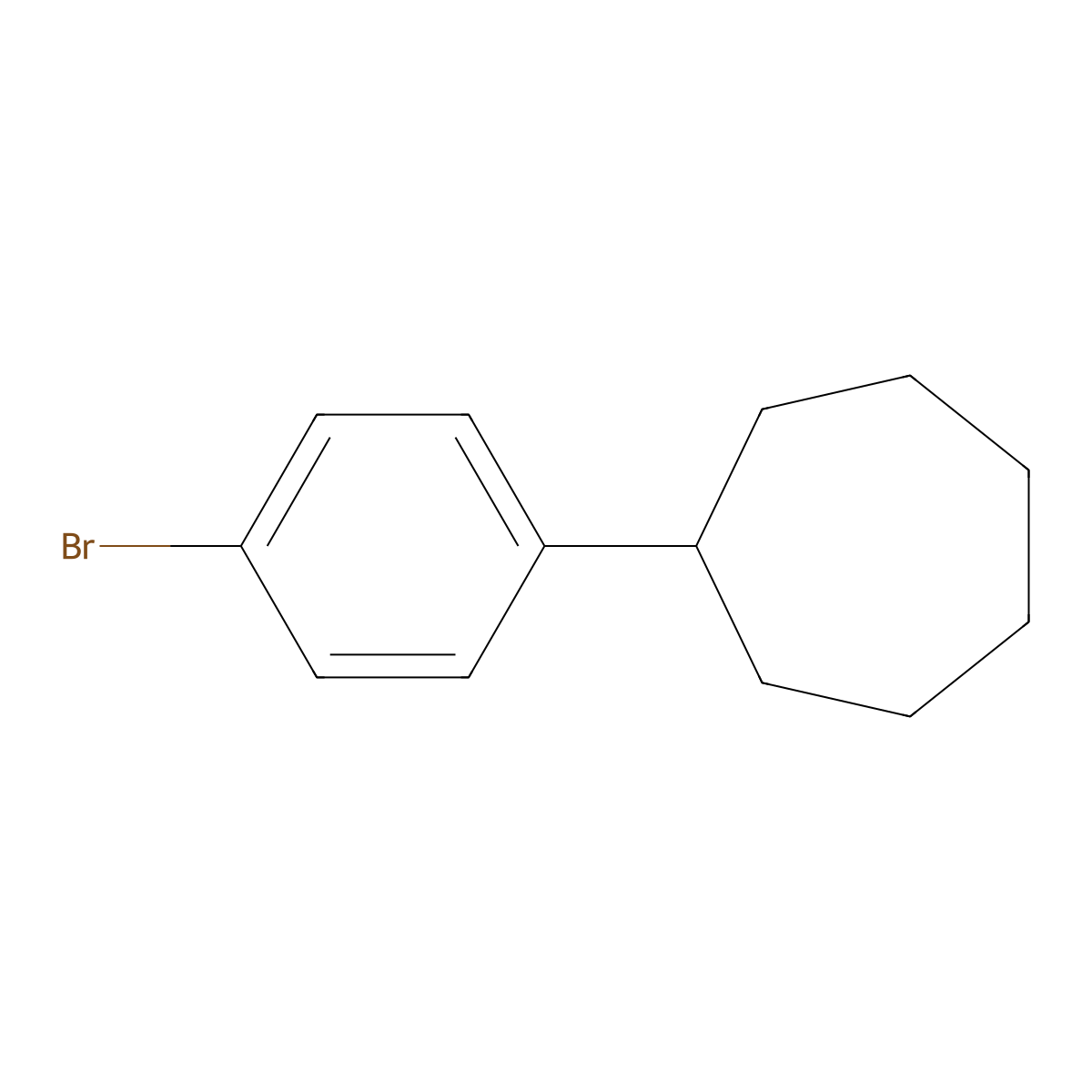 (4-Bromophenyl)cycloheptane molecular structure, CAS 1529802-98-9