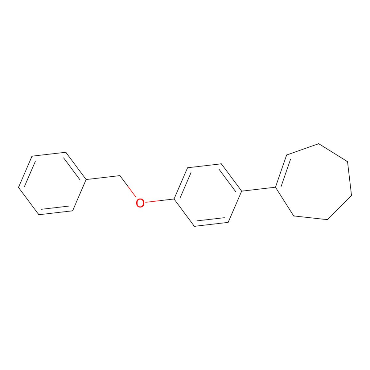 1-(4-Phenylmethoxyphenyl)cycloheptene molecular structure, CAS 1529803-03-9