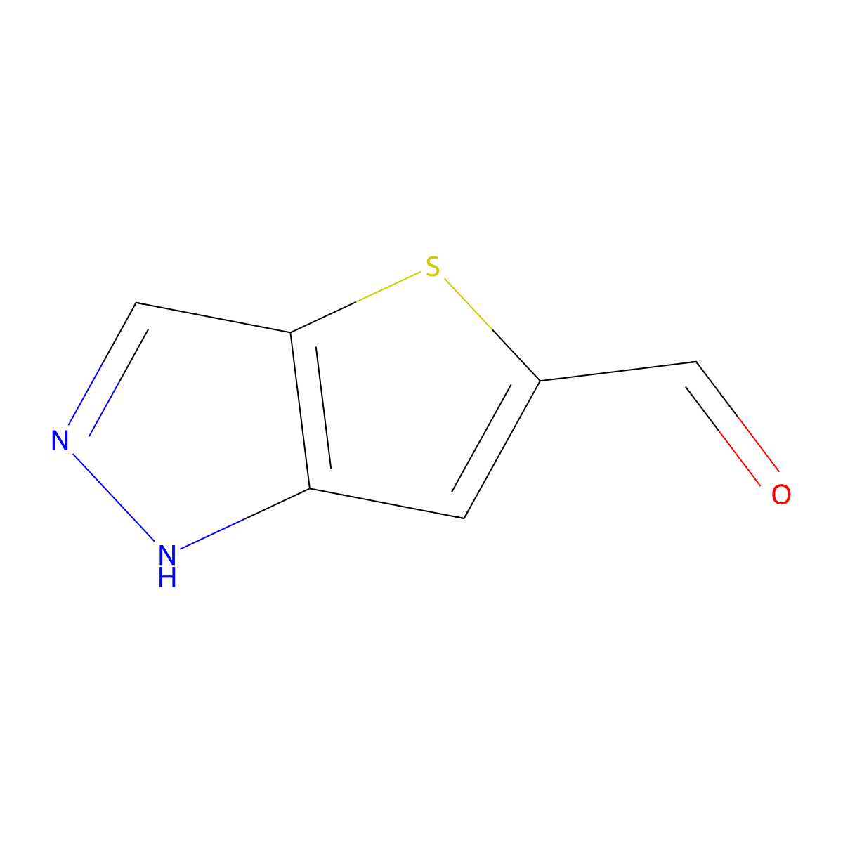 1H-Thieno[3,2-c]pyrazole-5-carbaldehyde molecular structure, CAS 1529810-07-8